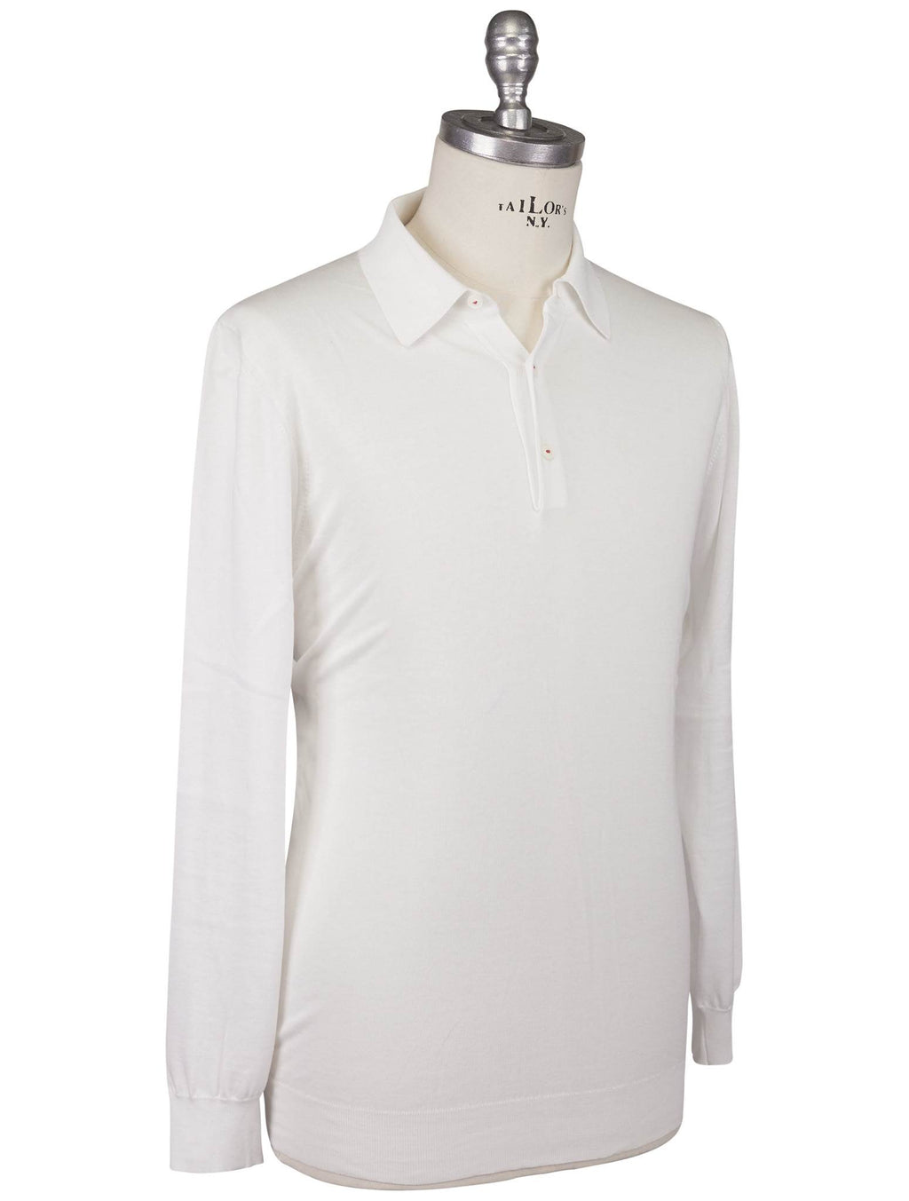 Kiton Kiton Icon White Cotton Sweater Polo White 001