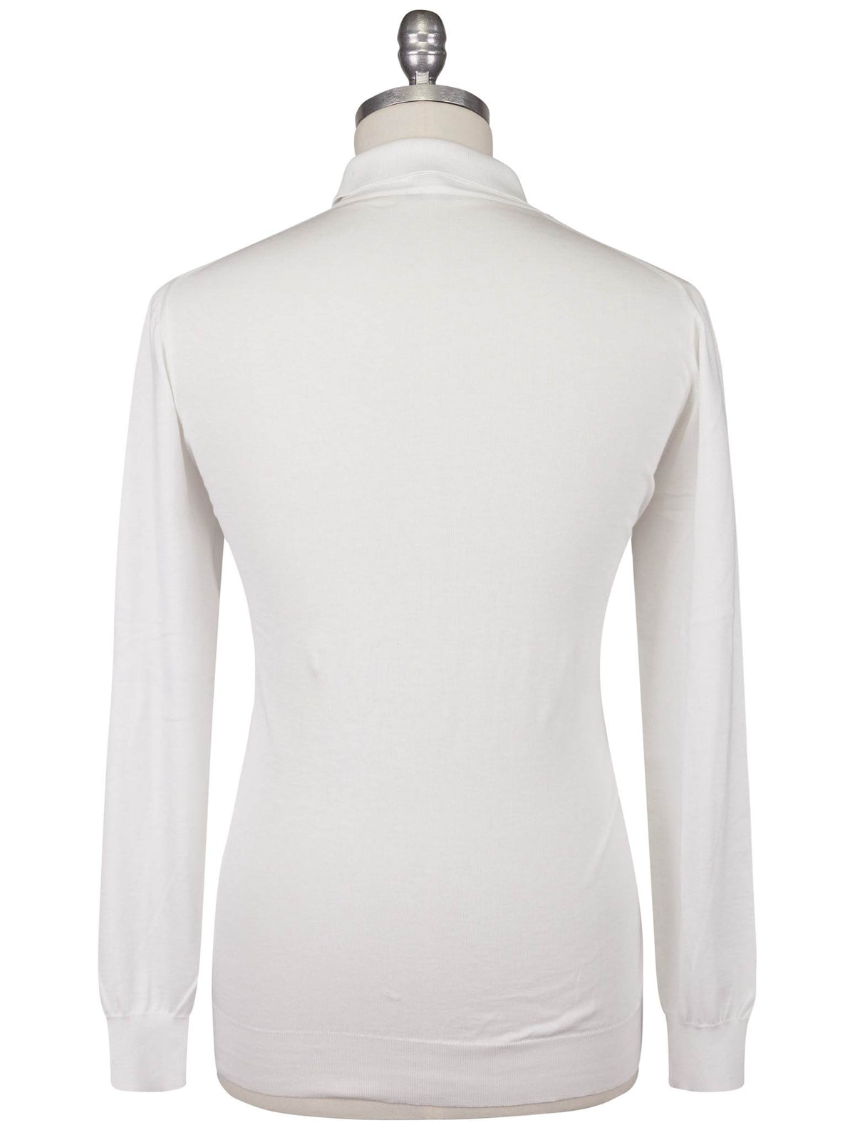 Kiton Icon White Cotton Sweater Polo
