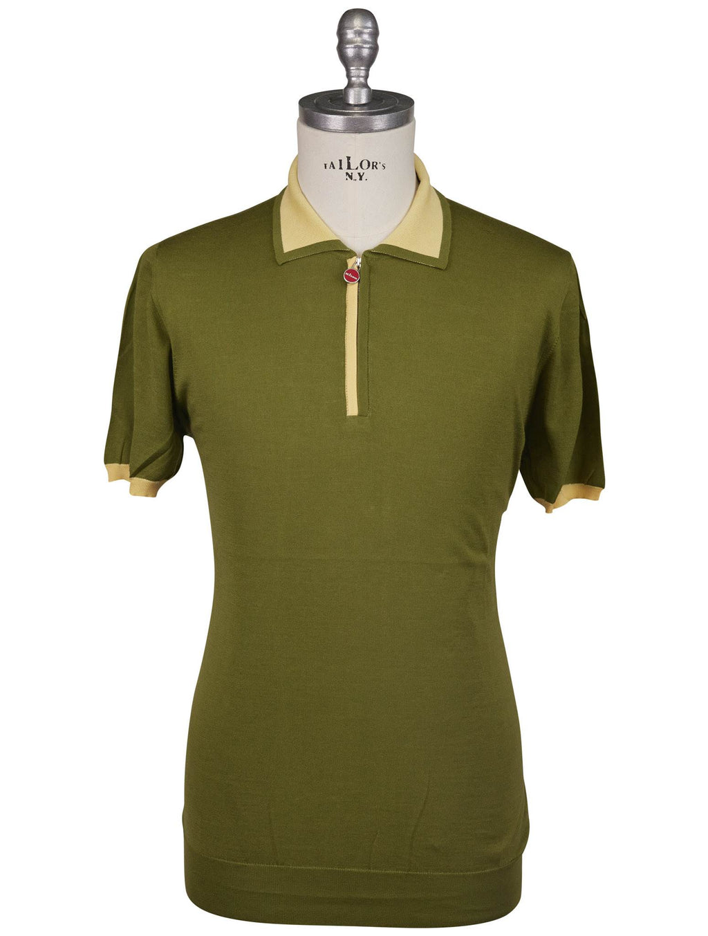 Kiton Green Cotton Polo