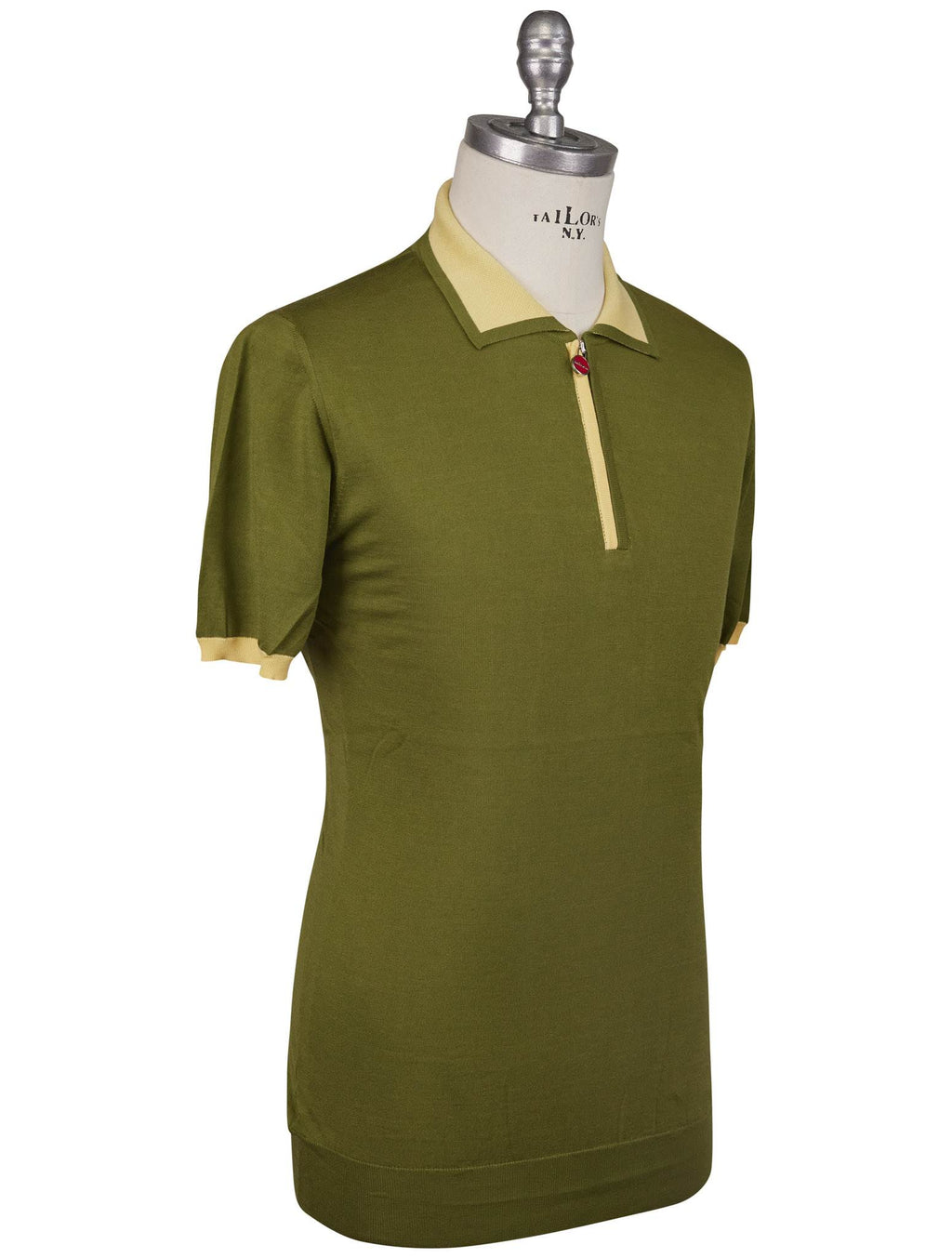 Kiton Kiton Green Cotton Polo Green 001