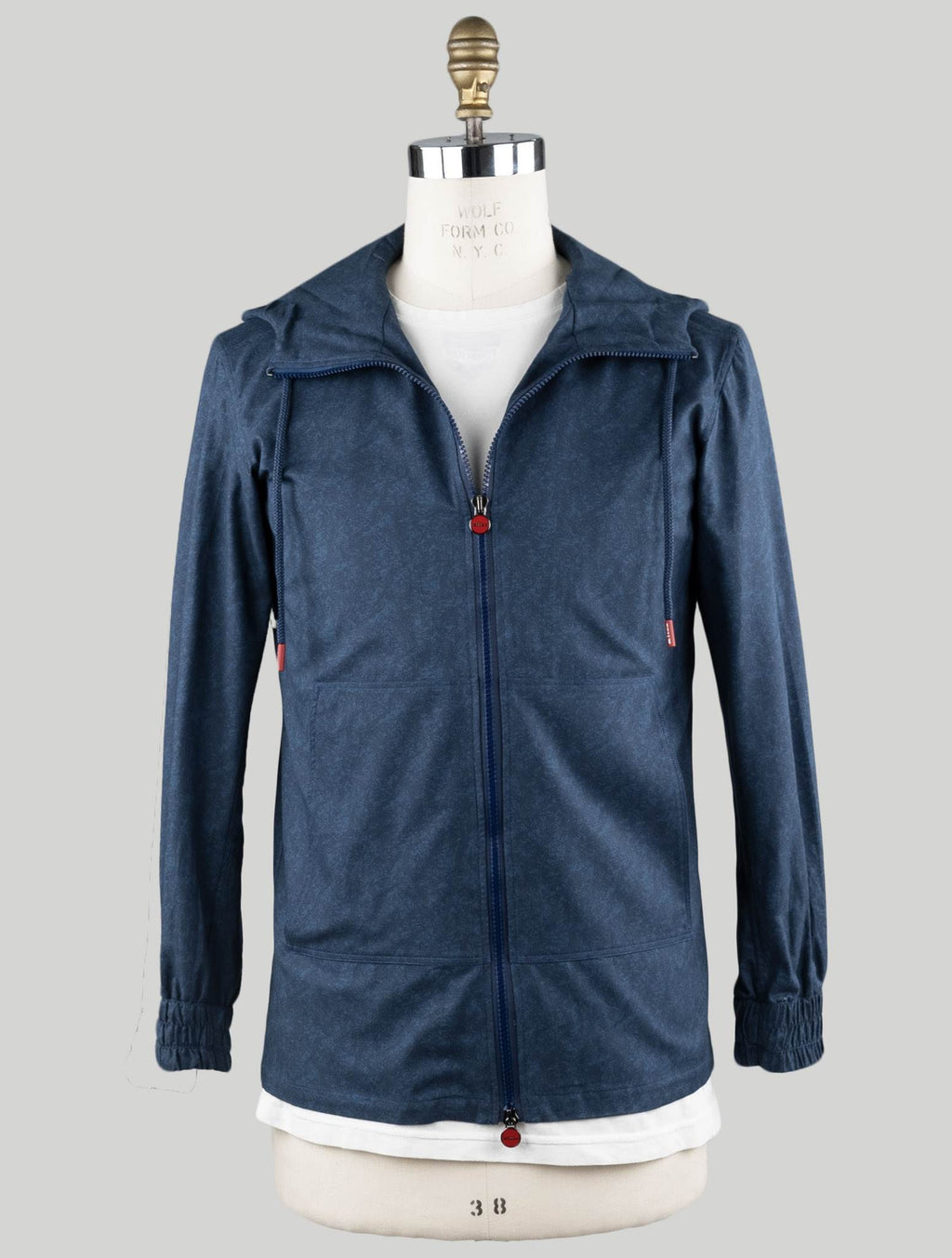Kiton Blue Cotton Sweatshirt Umbi