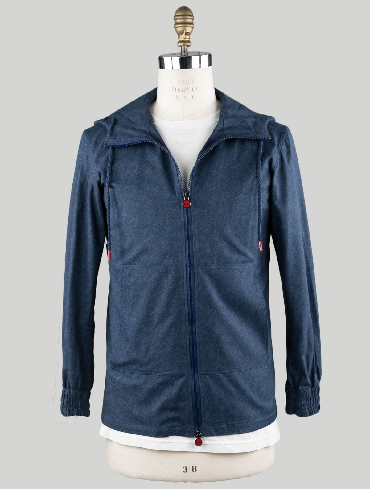Kiton Blue Cotton Sweatshirt Umbi