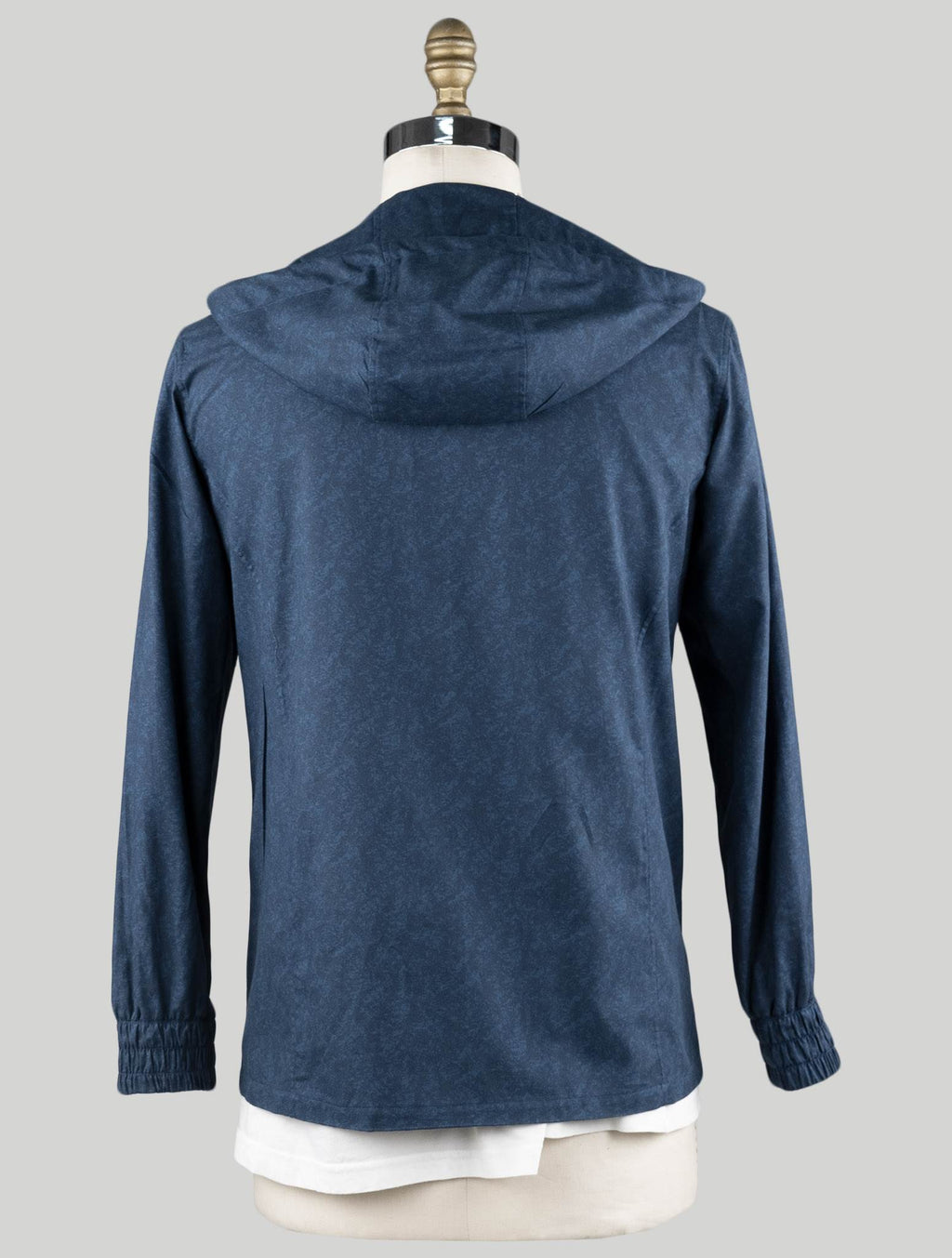 Kiton Blue Cotton Sweatshirt Umbi
