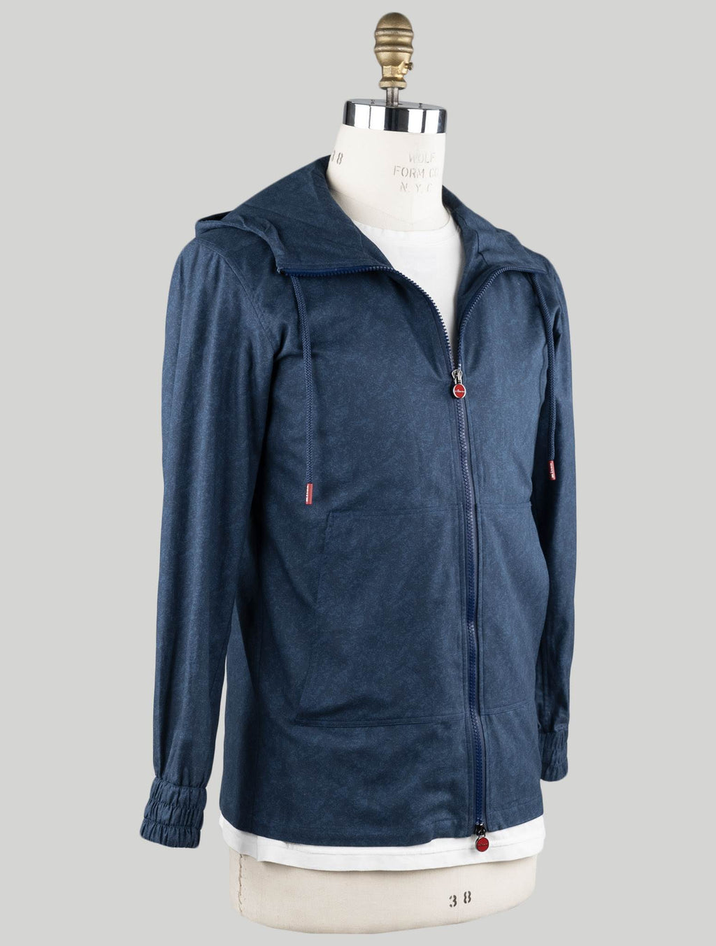 Kiton Blue Cotton Sweatshirt Umbi
