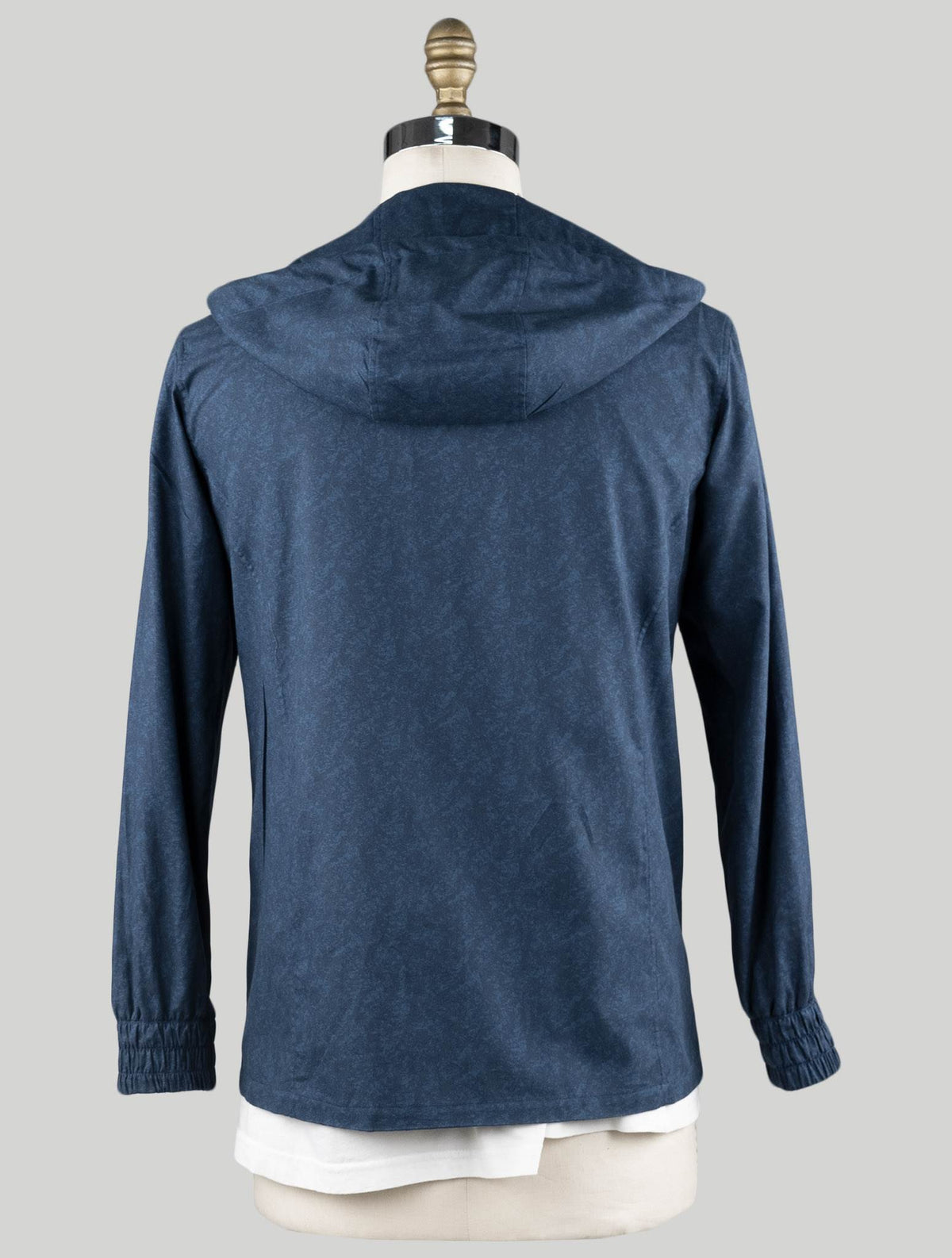Kiton Blue Cotton Sweatshirt Umbi