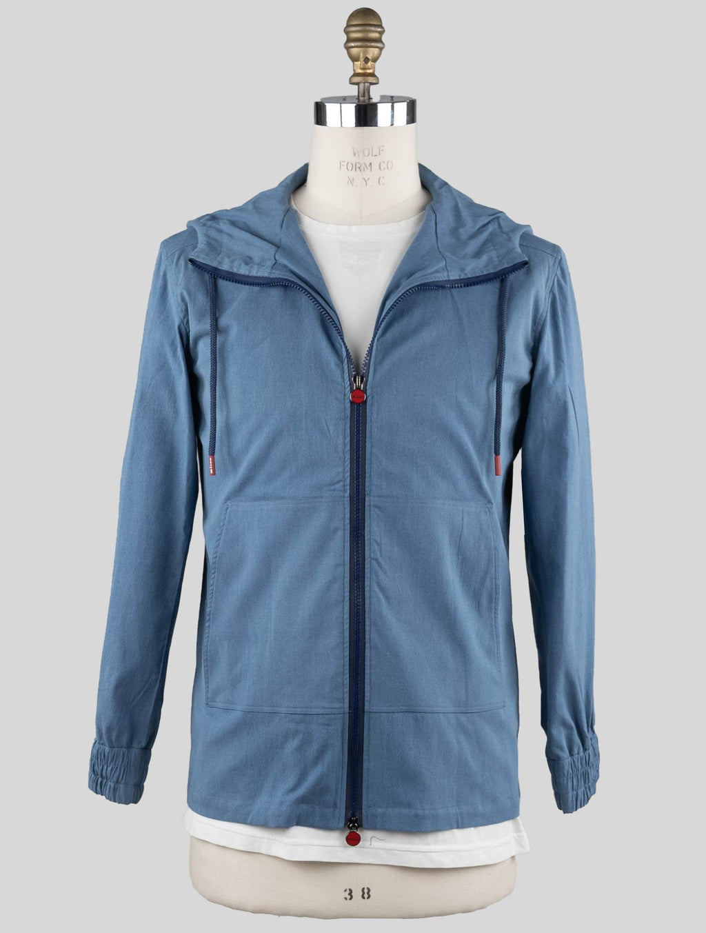 Kiton Light Blue Cotton Sweatshirt Umbi