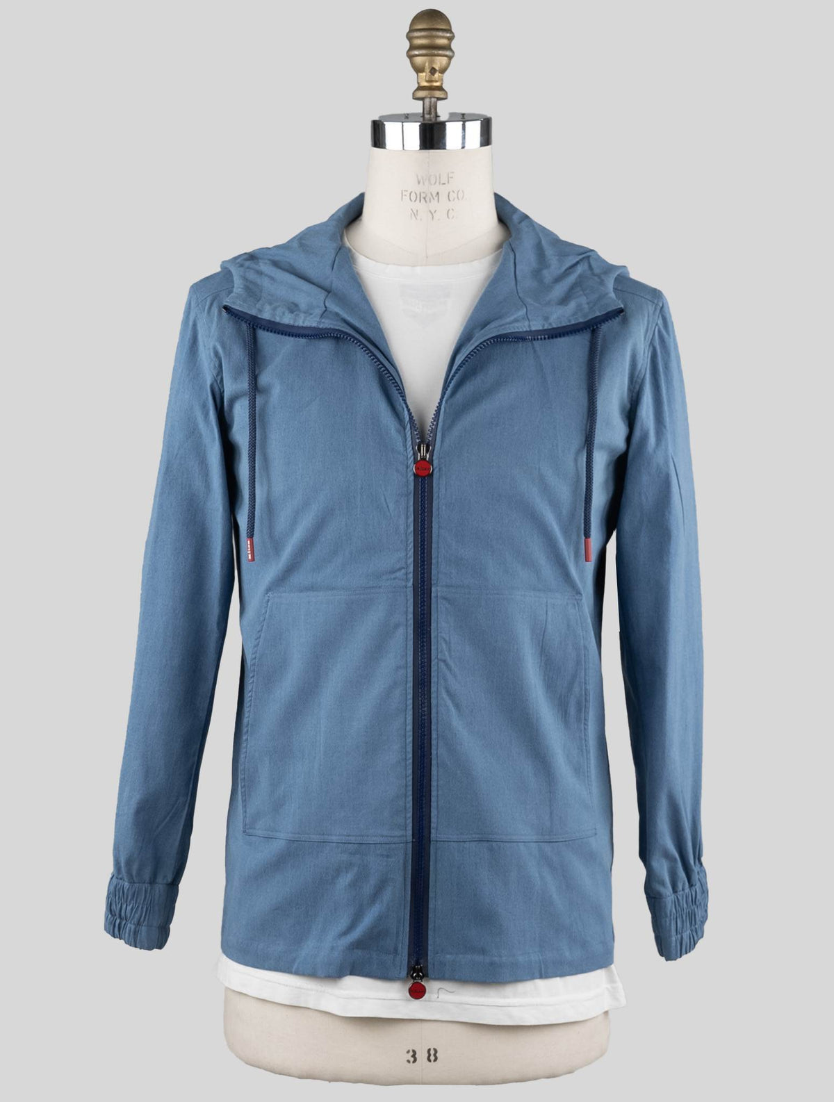 Kiton Light Blue Cotton Sweatshirt Umbi