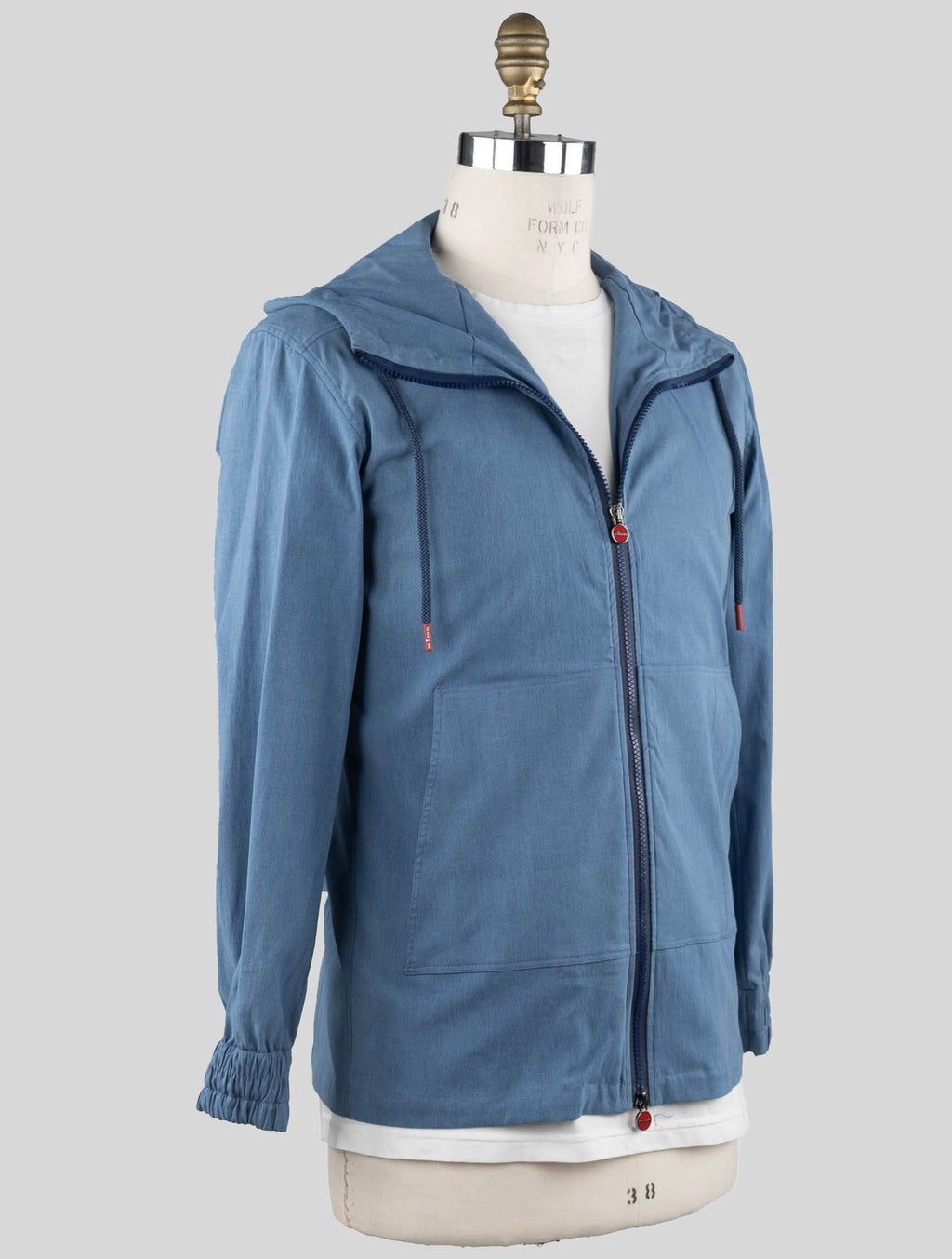 Kiton Light Blue Cotton Sweatshirt Umbi