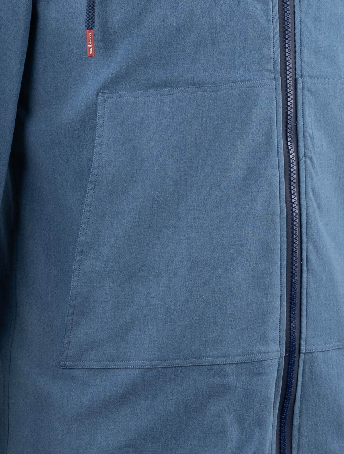 Kiton Light Blue Cotton Sweatshirt Umbi