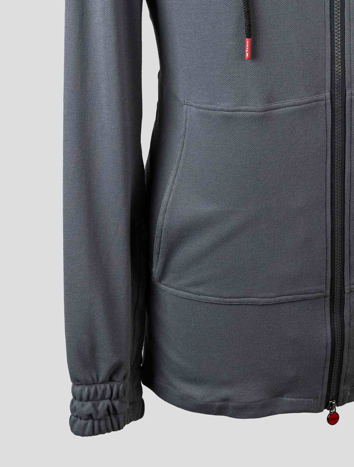 Kiton Gray Cotton Tracksuit Short Pants