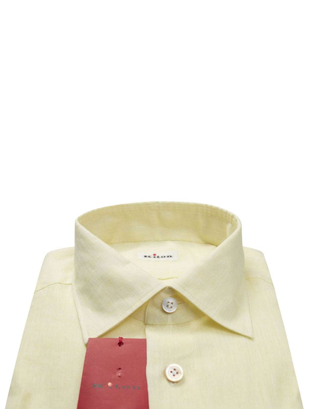 Kiton Kiton Yellow Linen Shirt Yellow 001