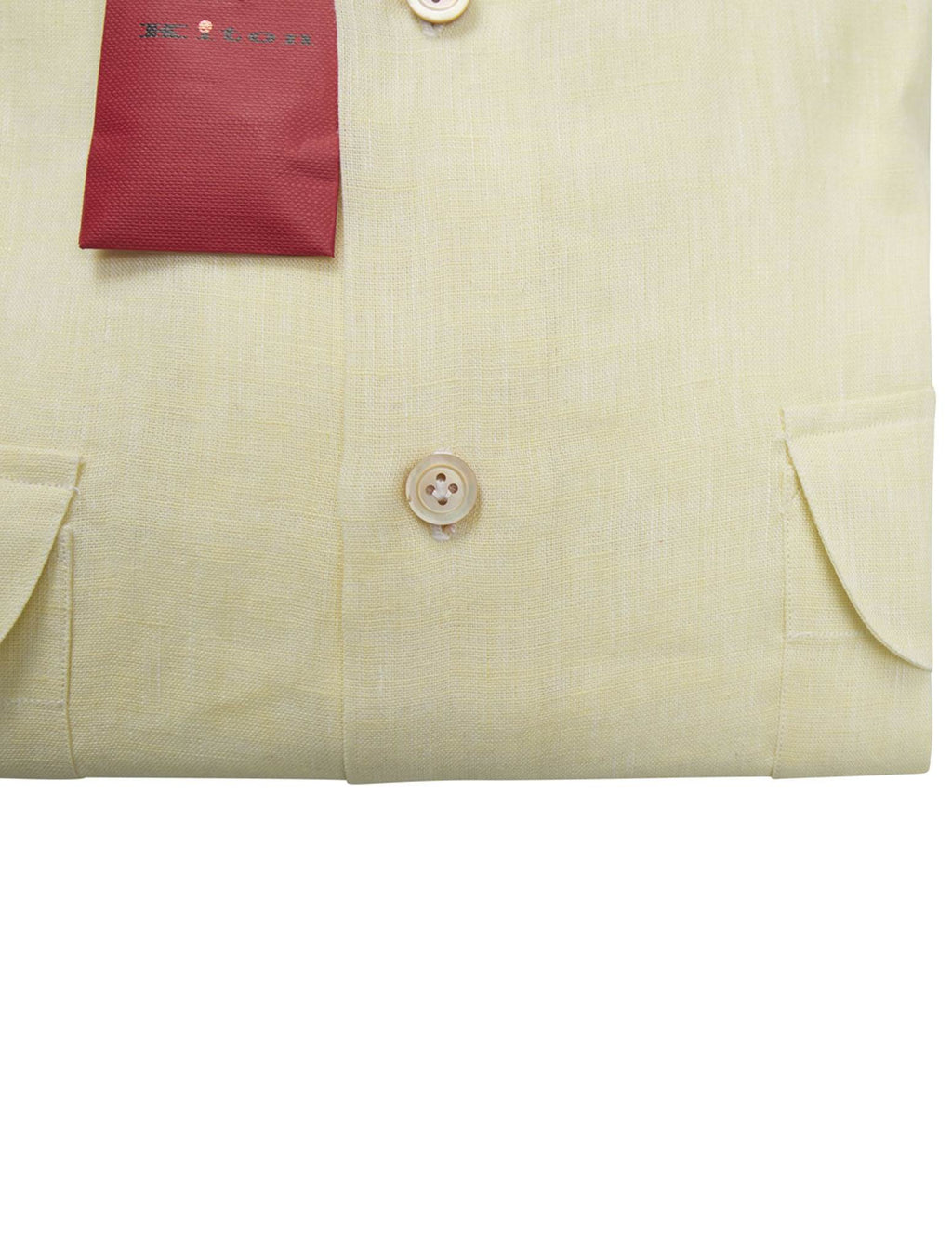 Kiton Yellow Linen Shirt