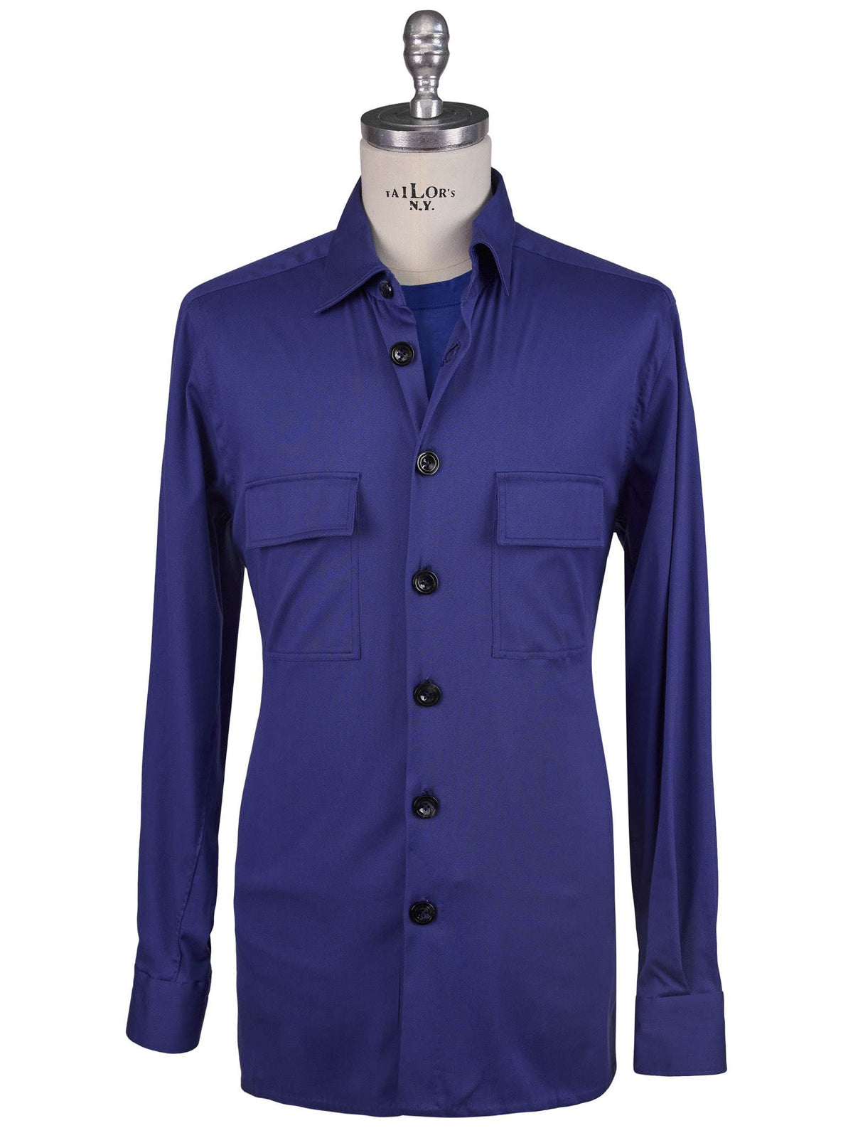 Kiton Kiton Blue Lyocell Ea Shirt Blue 000