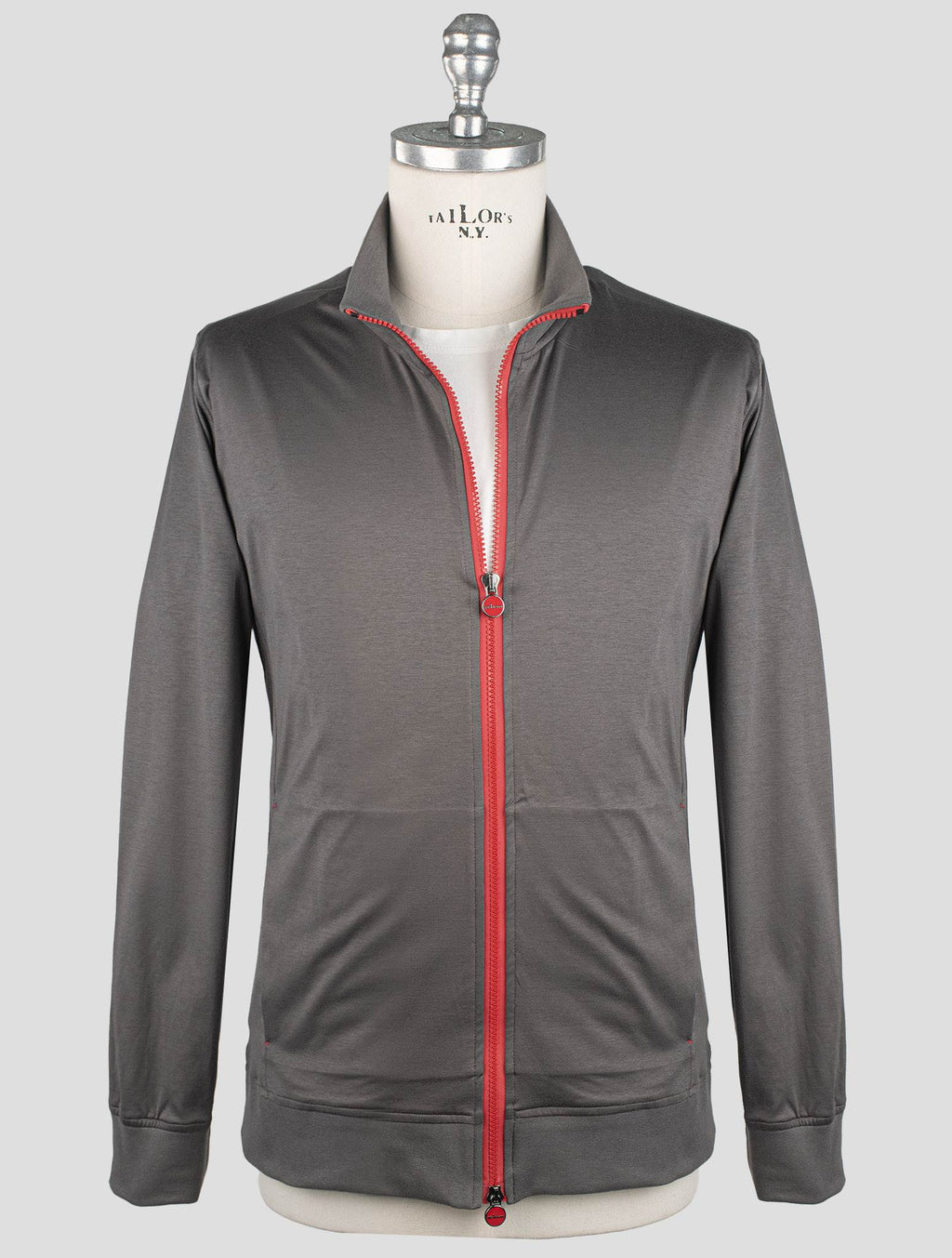 Kiton Kiton Taupe Cotton Coat RED STITCH Taupe 001