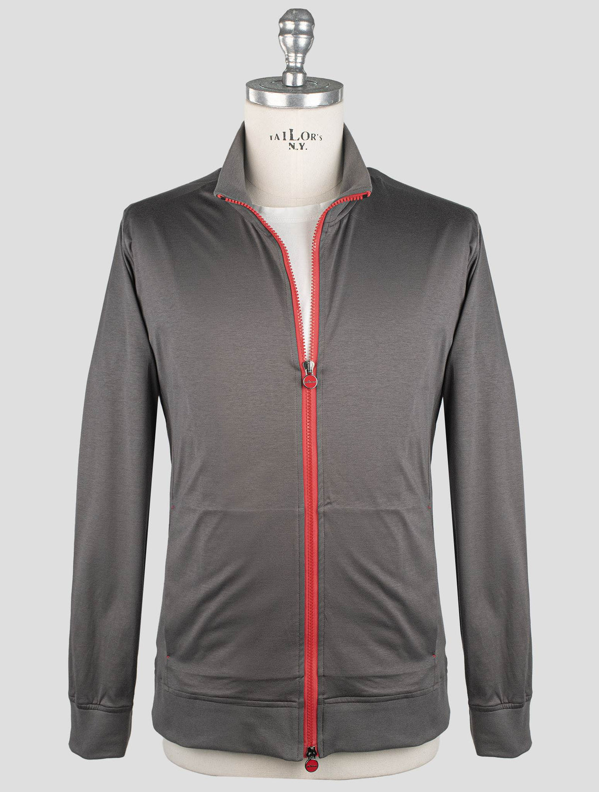 Kiton Kiton Taupe Cotton Coat RED STITCH Taupe 001