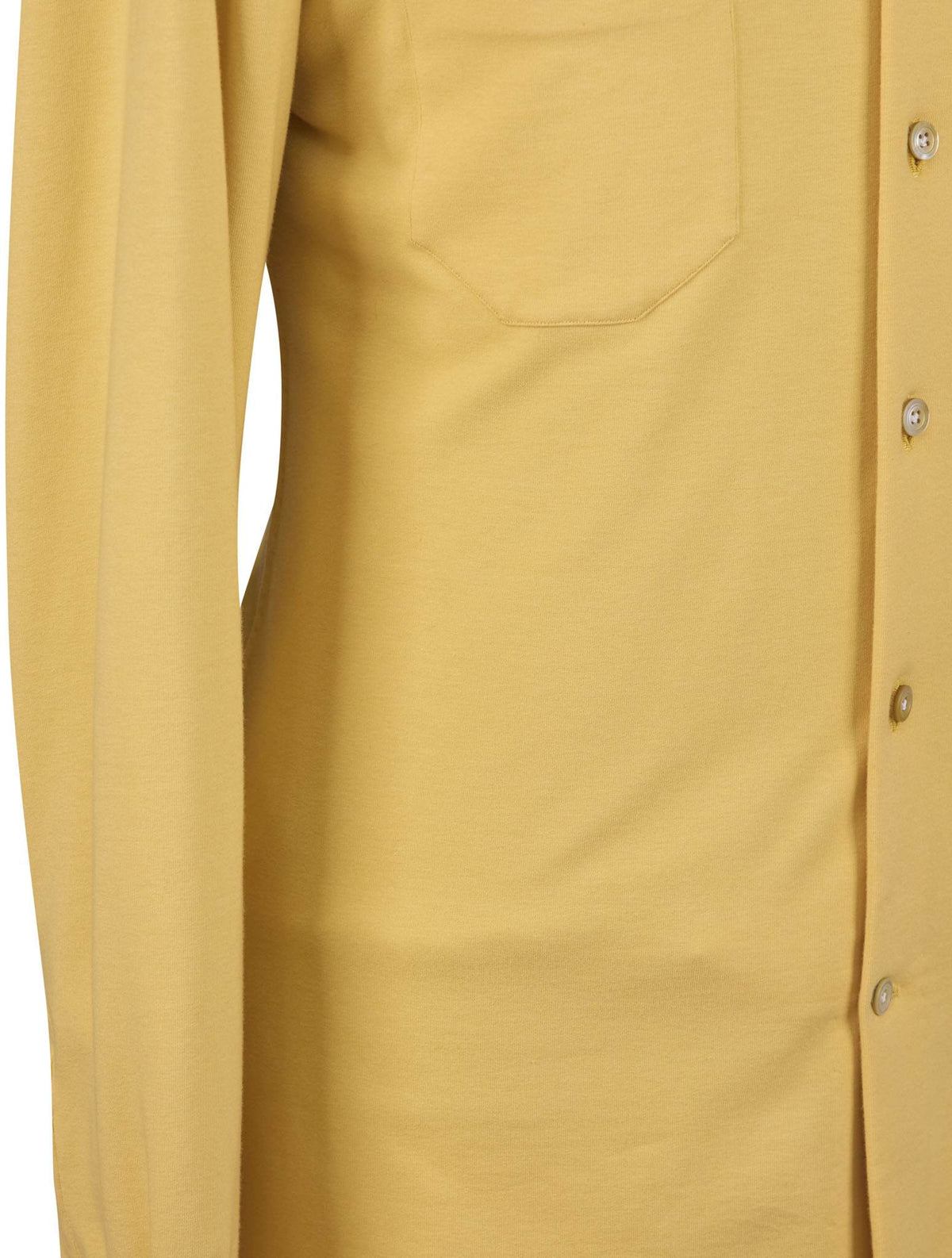 Kiton Yellow Cotton Ea Shirt Ciro