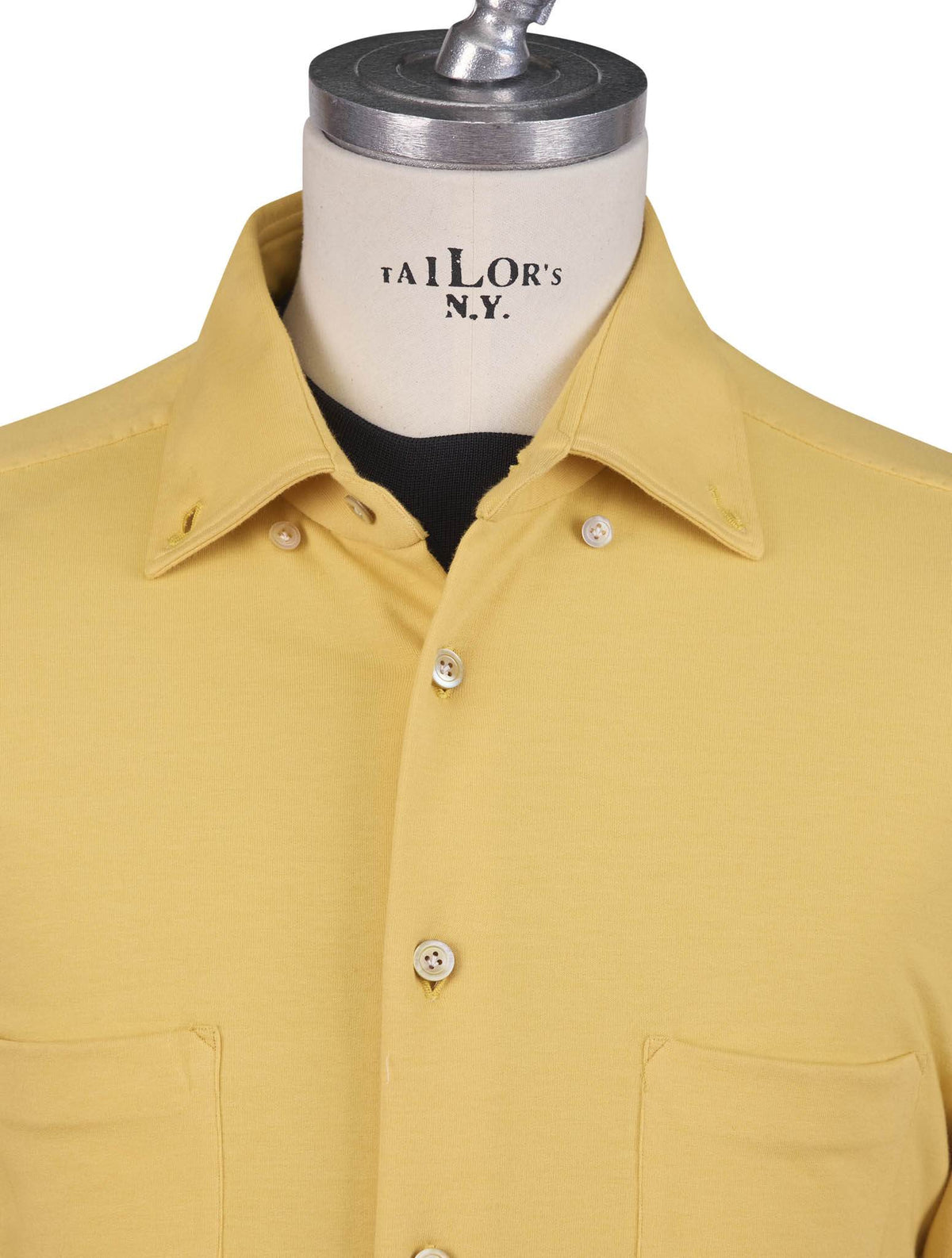 Kiton Yellow Cotton Ea Shirt Ciro