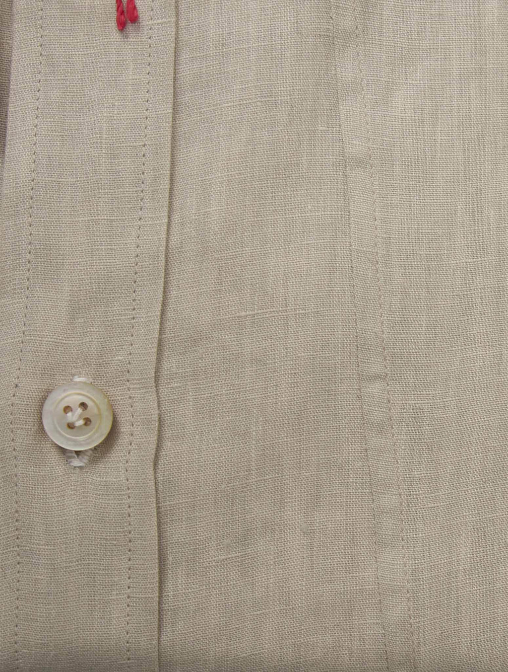 Kiton Beige Linen Korean Shirt