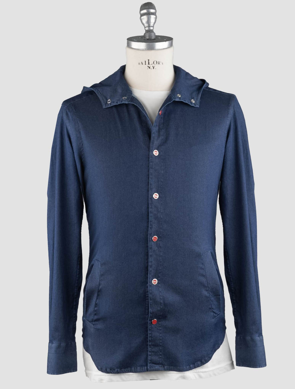 Kiton Denim Cotton Ea Shirt Mod Mariano