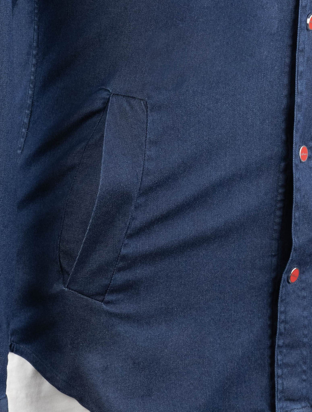 Kiton Denim Cotton Ea Shirt Mod Mariano