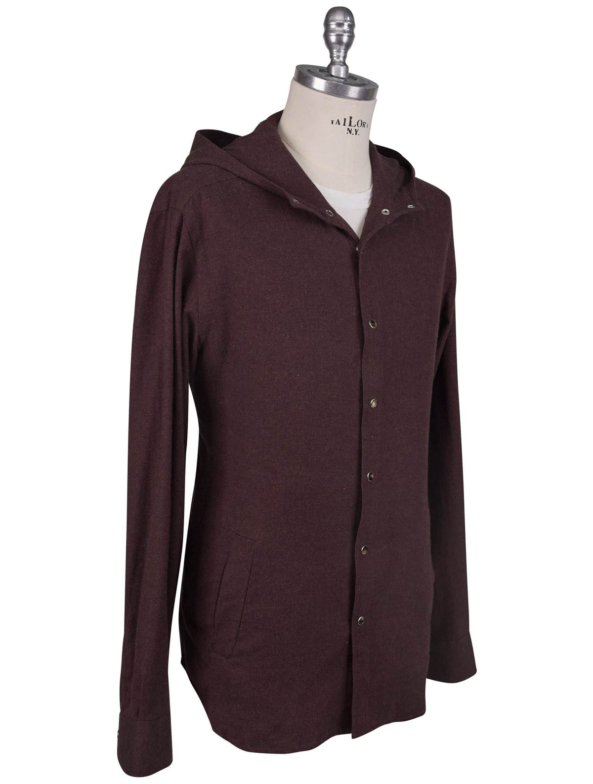 Kiton Kiton Burgundy Cotton Overshirt Mariano Burgundy 001