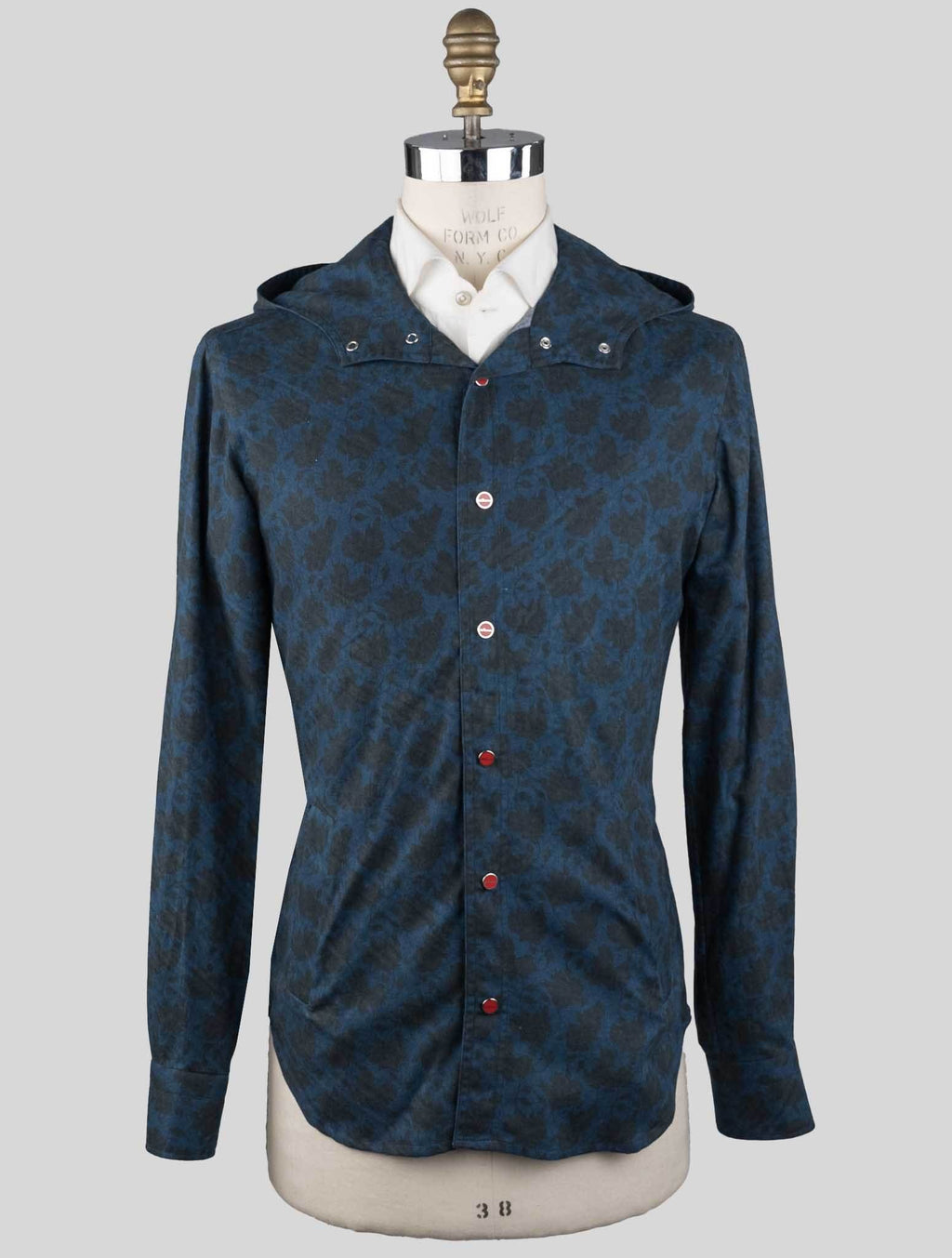 Kiton Kiton Blue Green Cotton Overshirt Mariano Blue / Green 001