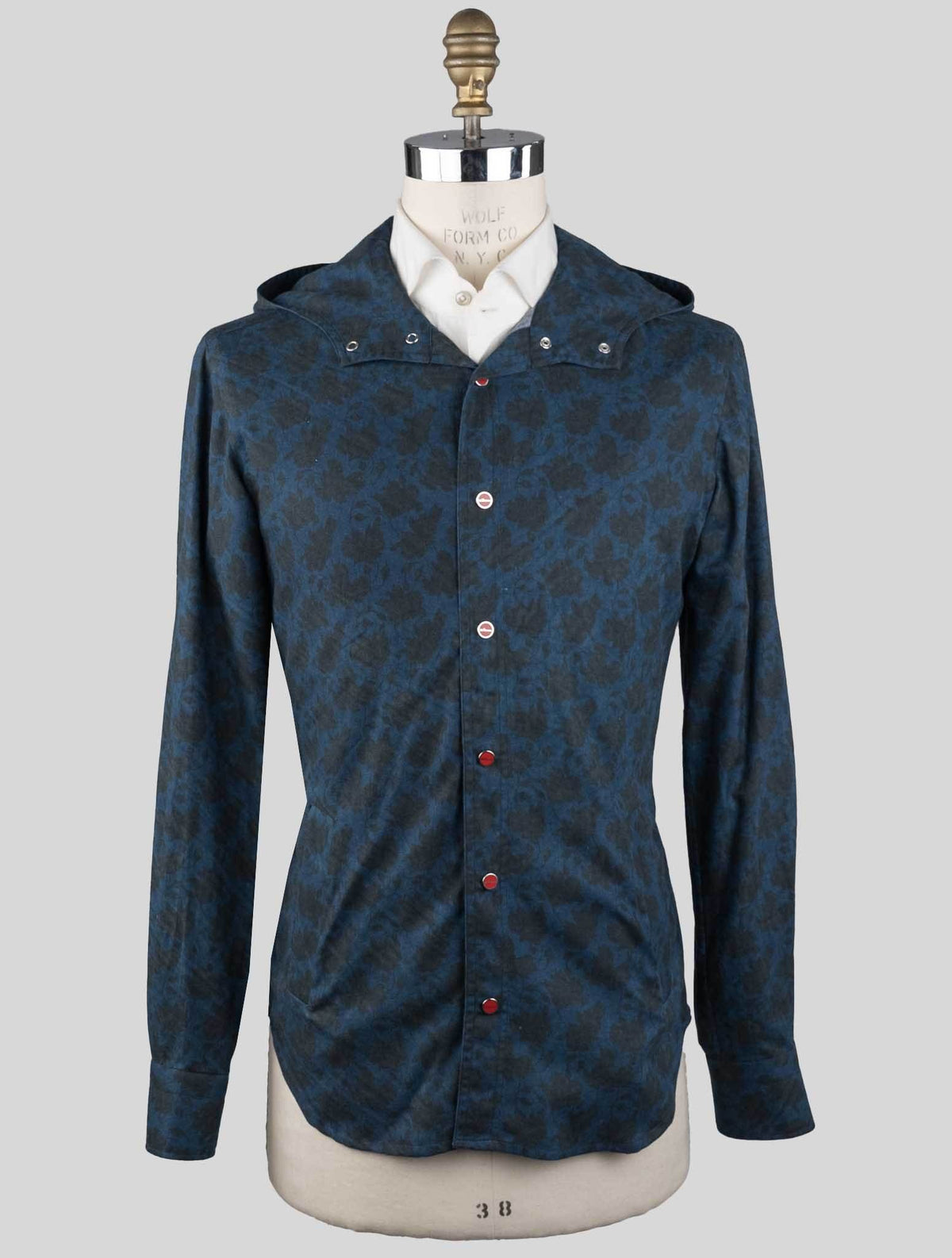 Kiton Kiton Blue Green Cotton Overshirt Mariano Blue / Green 001