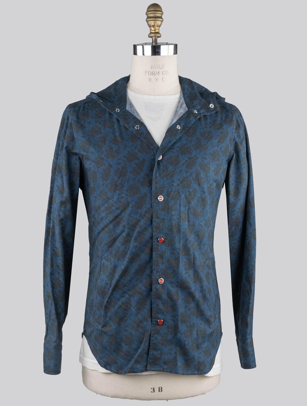 Kiton Blue Green Cotton Overshirt Mariano
