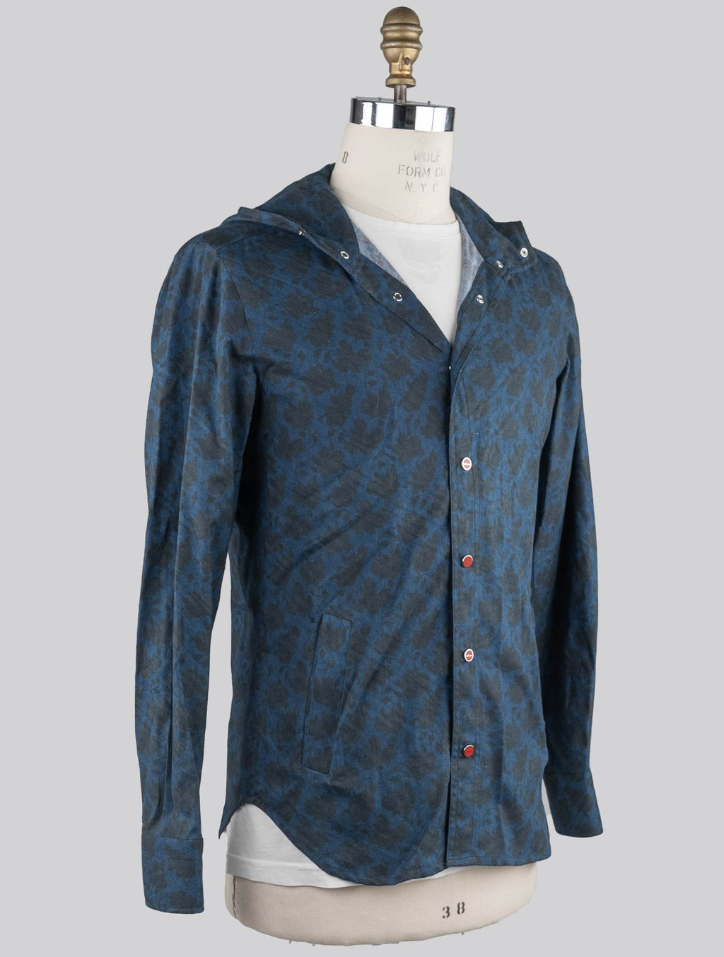 Kiton Blue Green Cotton Overshirt Mariano