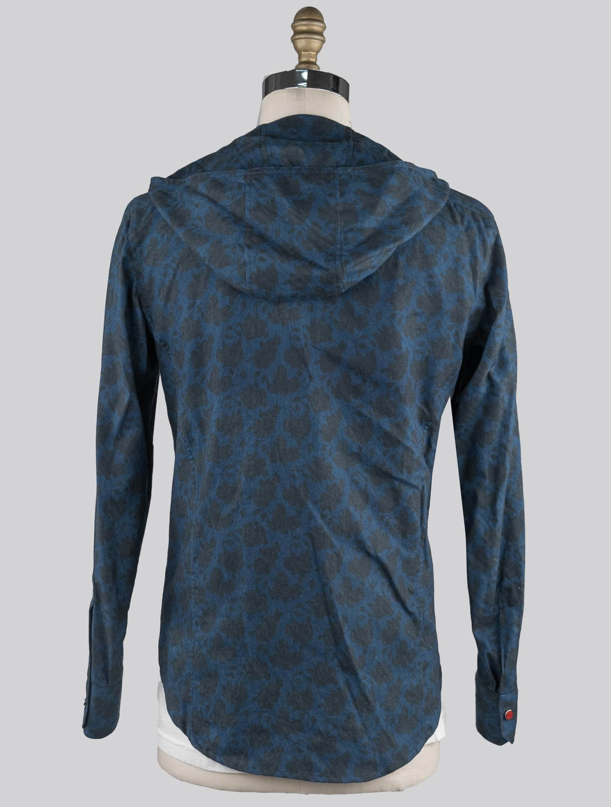 Kiton Blue Green Cotton Overshirt Mariano