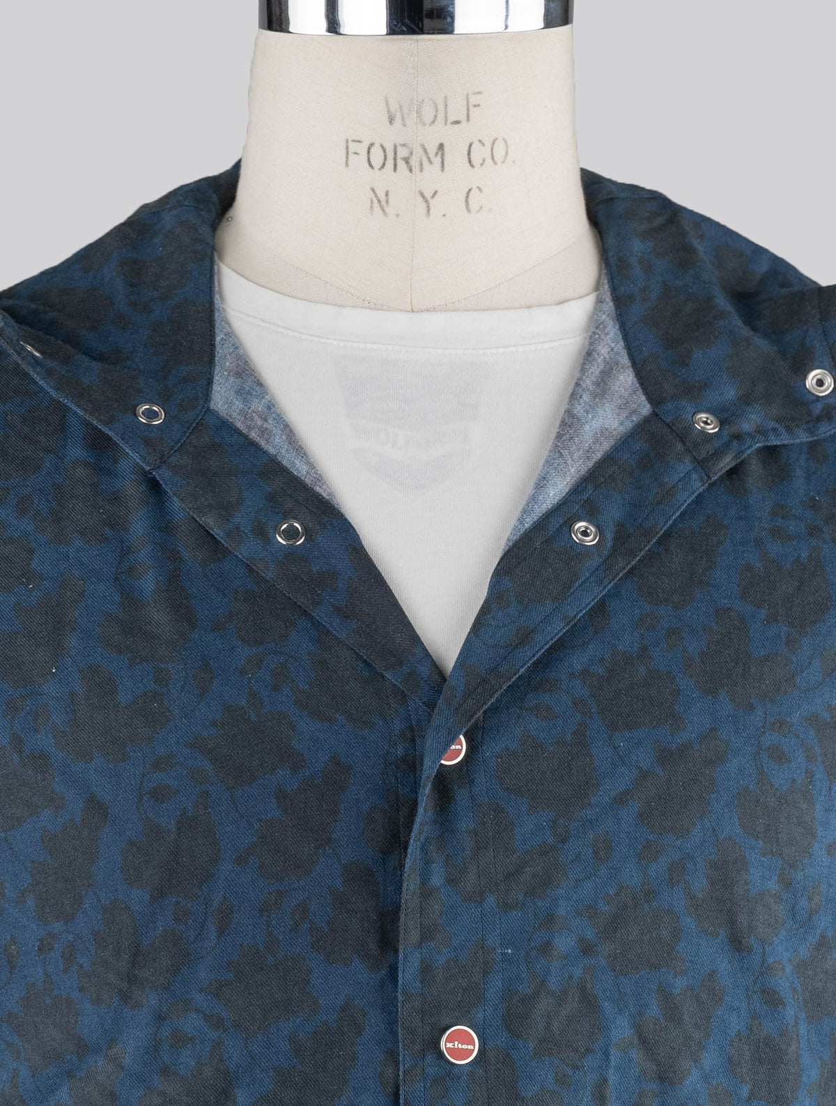 Kiton Blue Green Cotton Overshirt Mariano