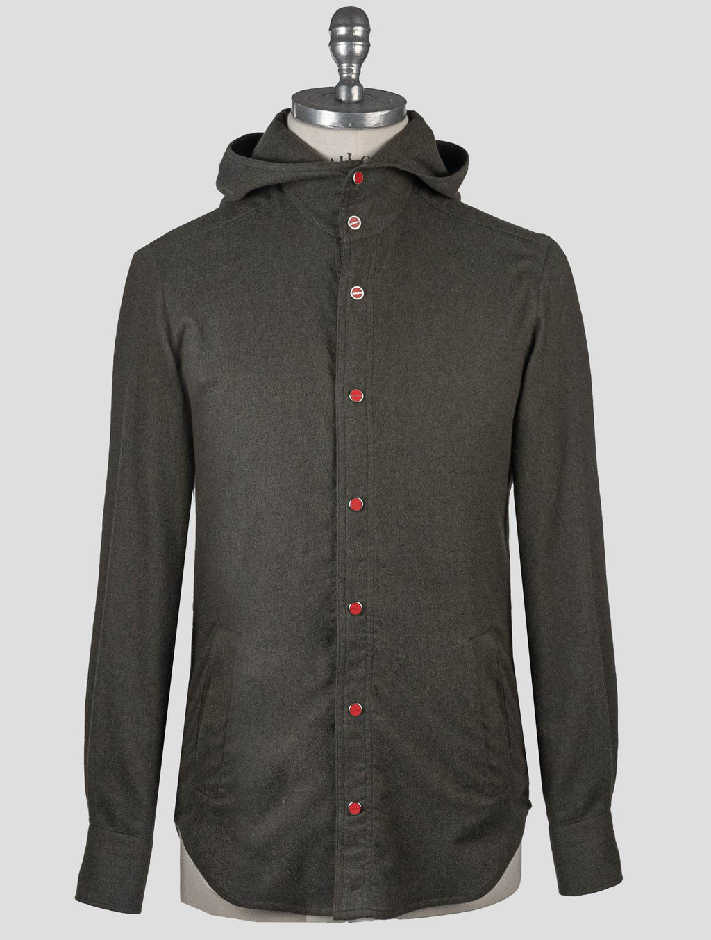 Kiton Green Cotton Shirt Mariano