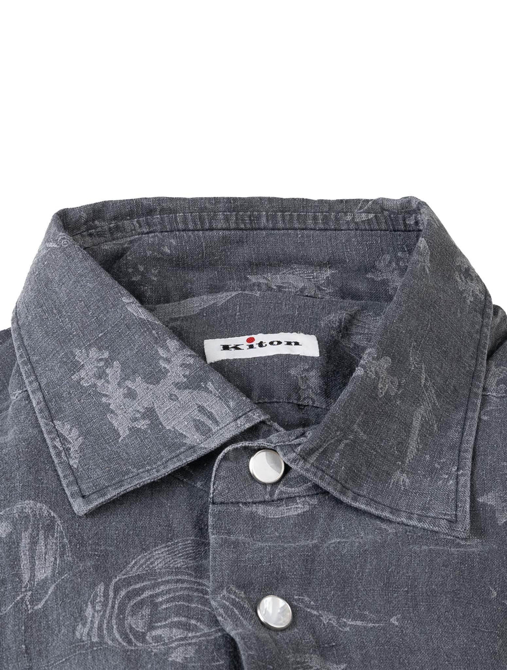 Kiton Kiton Gray Linen Shirt Gray 001