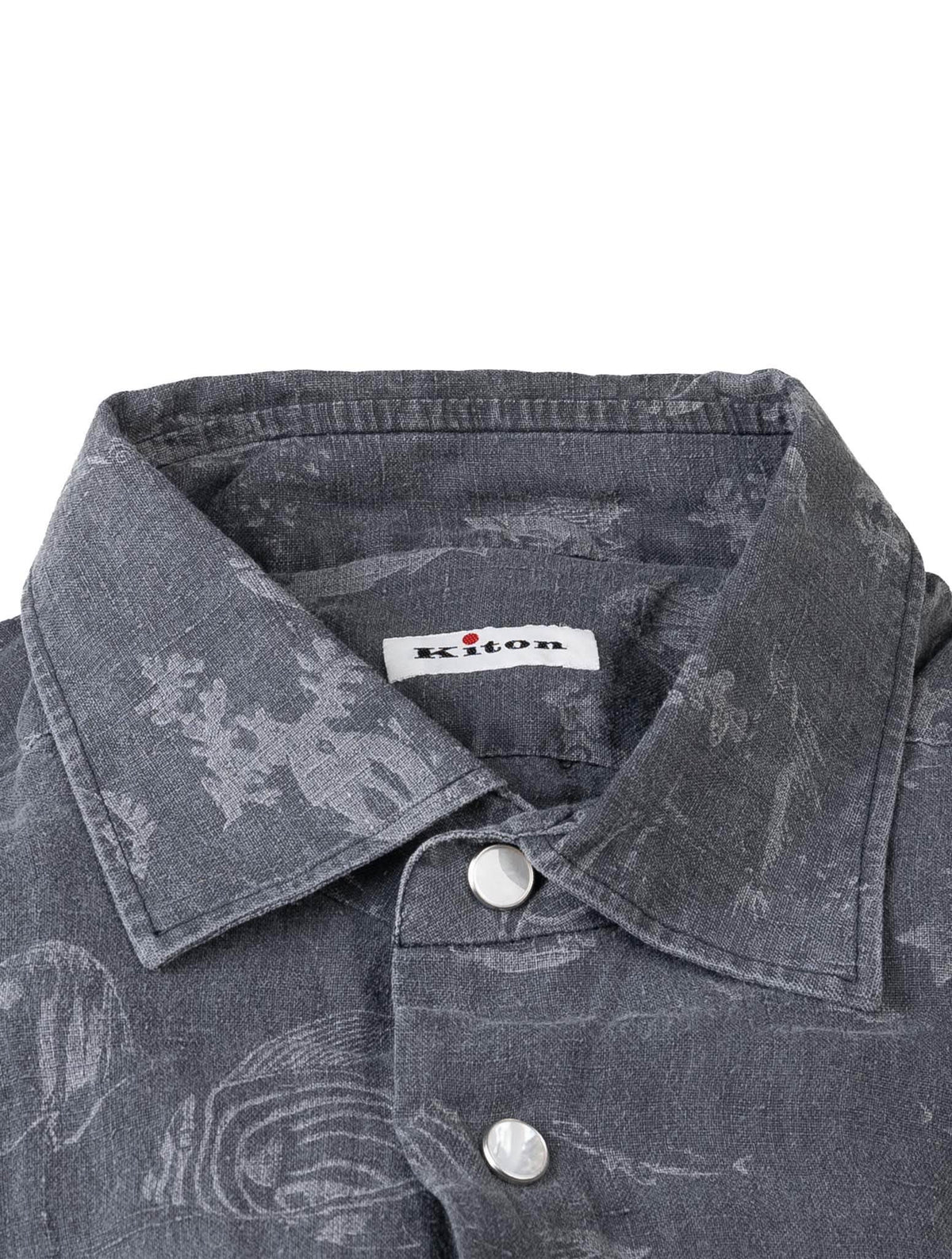 Kiton Kiton Gray Linen Shirt Gray 001