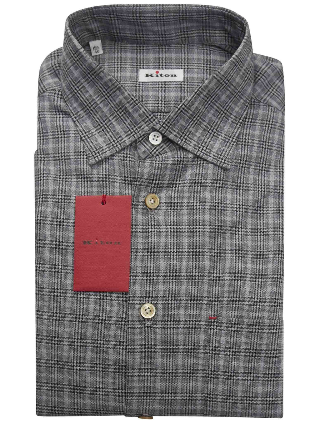 Kiton Kiton Gray Cotton Shirt Gray 000