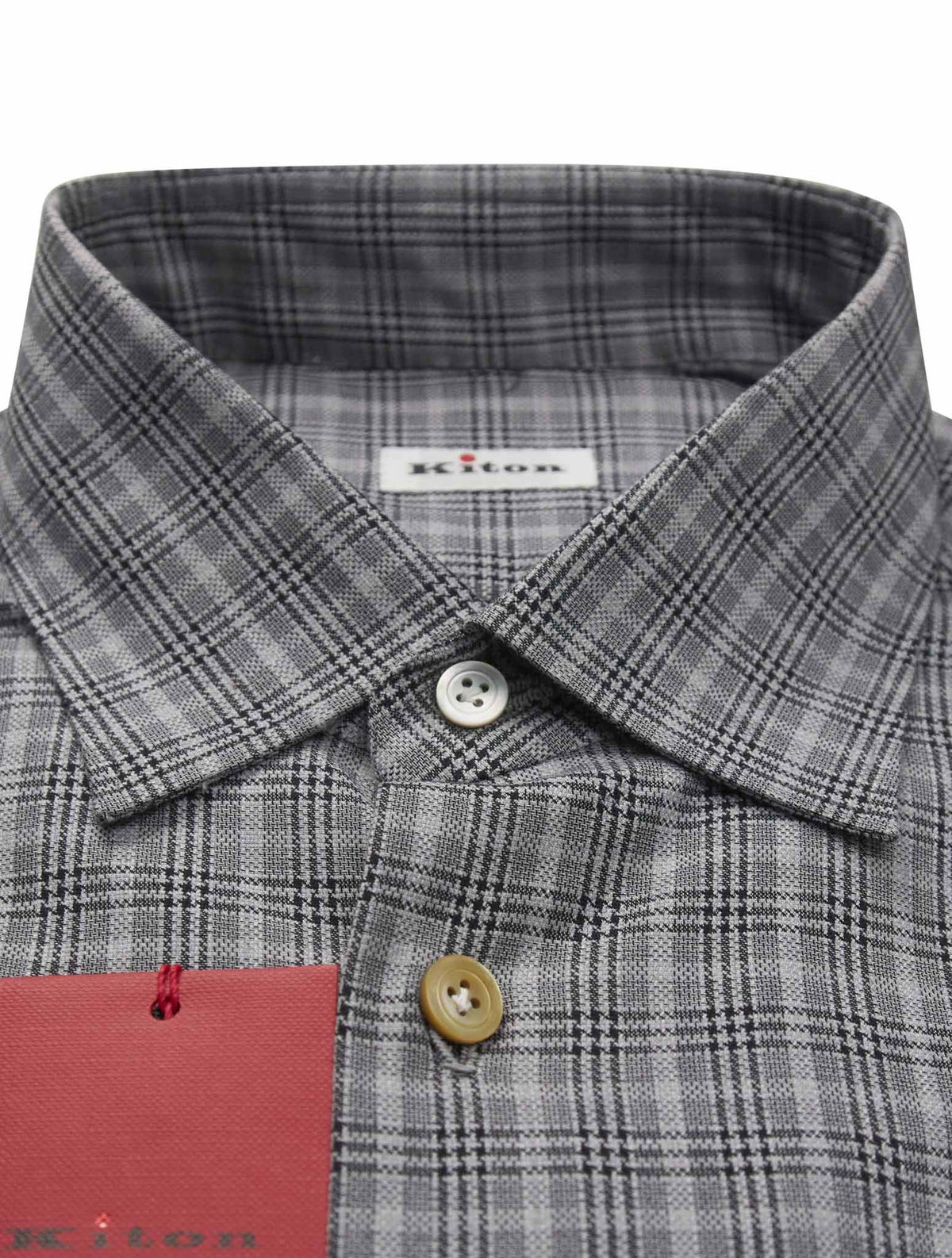 Kiton Kiton Gray Cotton Shirt Gray 001