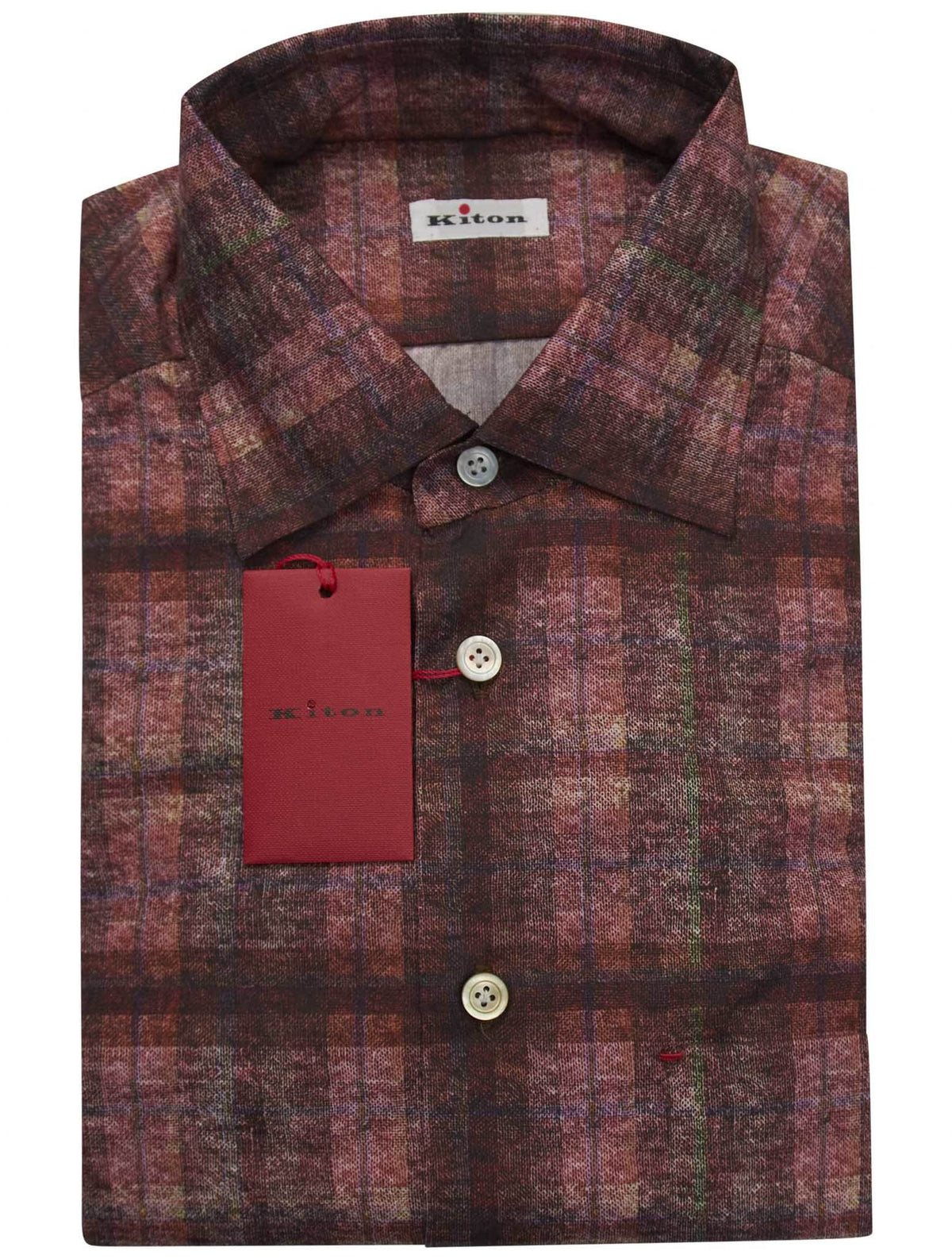 Kiton Multicolor Cotton Shirt