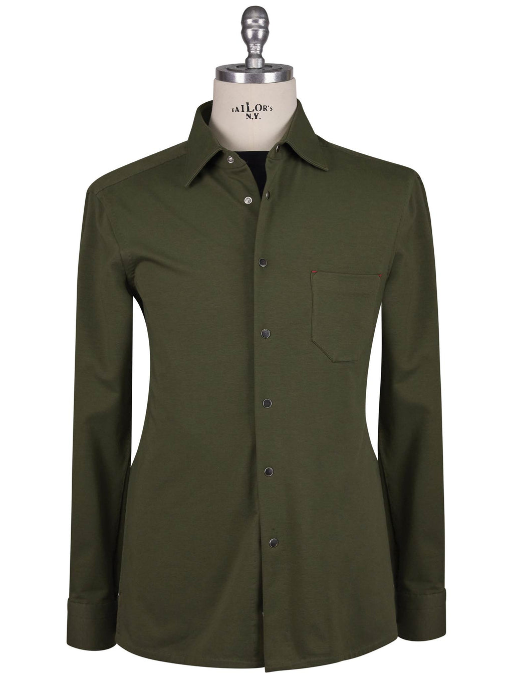 Kiton Kiton Green Cotton Ea Shirt Nerano Green 000