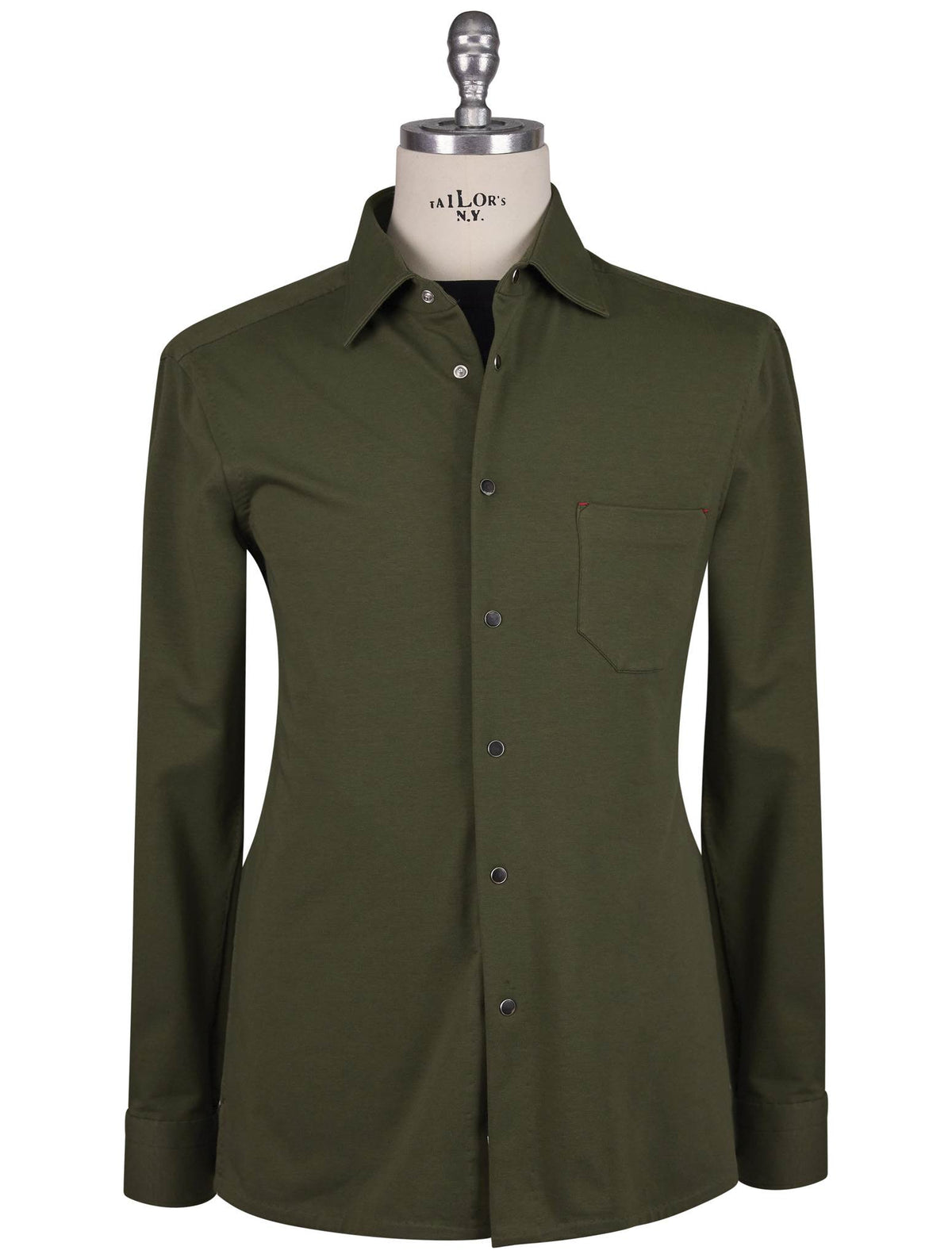 Kiton Kiton Green Cotton Ea Shirt Nerano Green 000