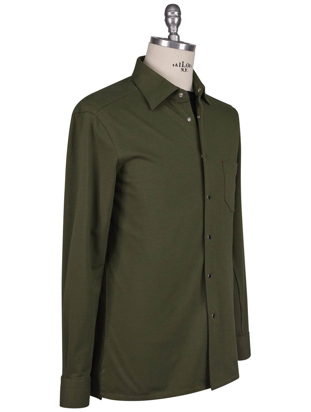 Kiton Kiton Green Cotton Ea Shirt Nerano Green 001