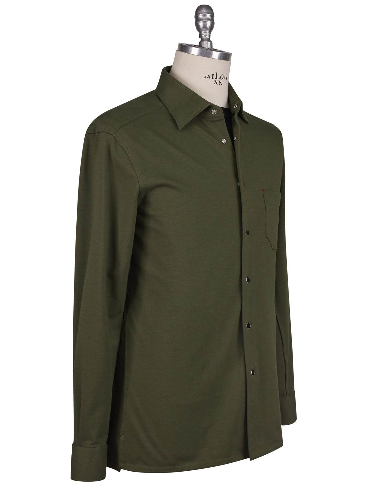 Kiton Kiton Green Cotton Ea Shirt Nerano Green 001