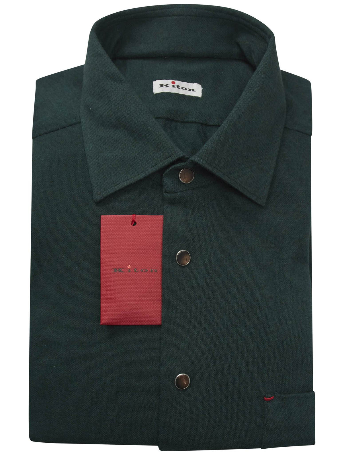 Kiton Kiton Green Cotton Cashmere Shirt Green 000