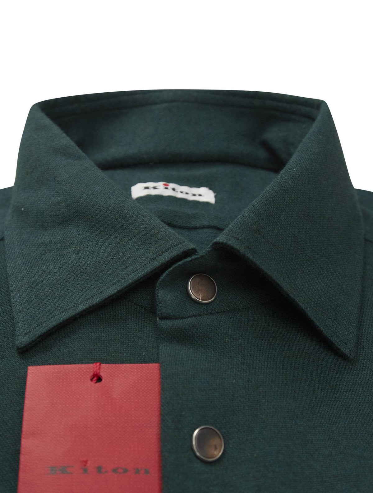 Kiton Kiton Green Cotton Cashmere Shirt Green 001