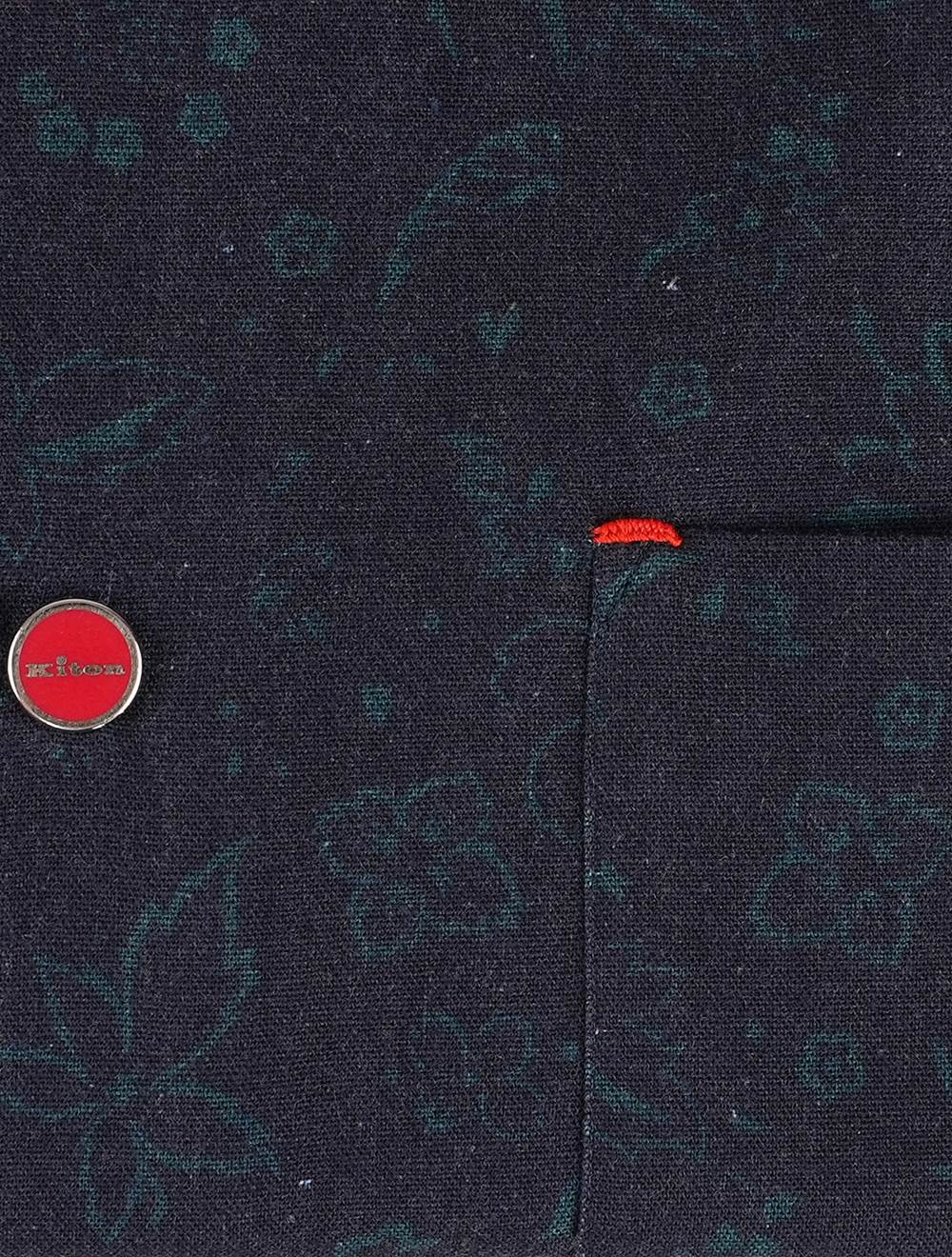 Kiton Blue Green Cotton Shirt