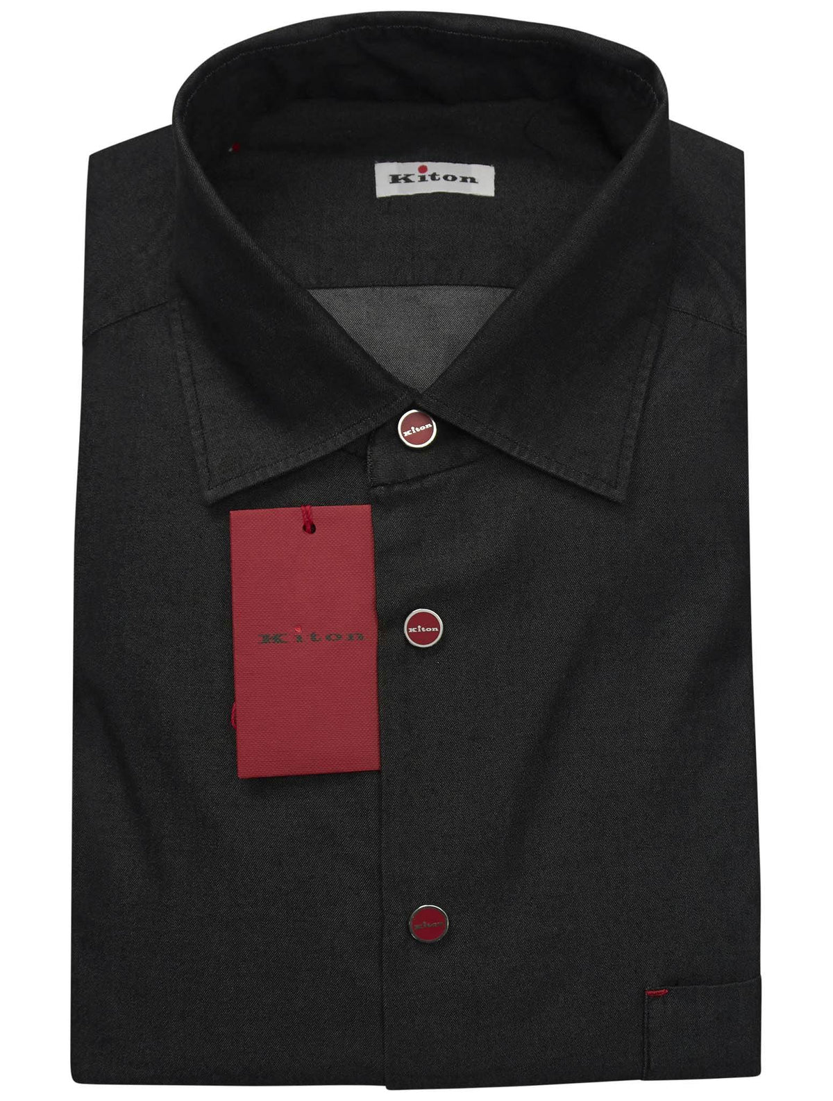 Kiton Kiton Black Cotton Shirt Black 000