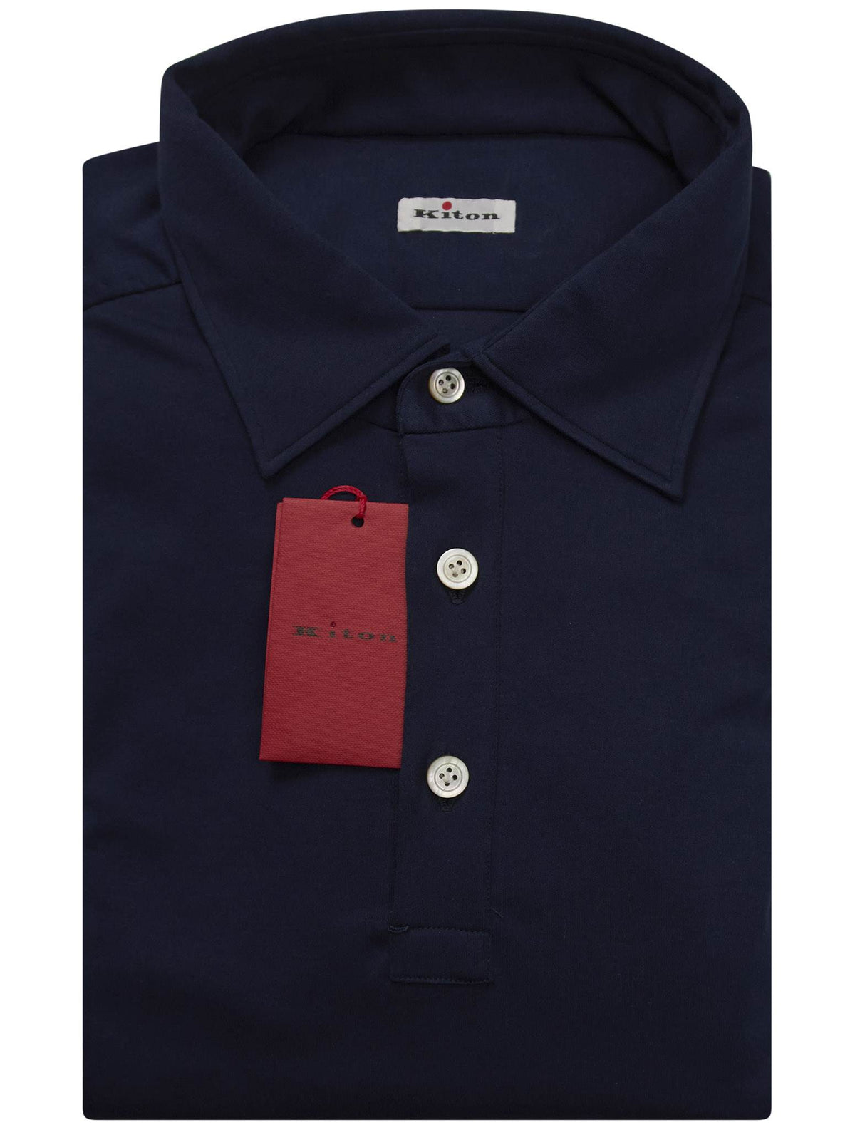 Kiton Blue Cotton Shirt