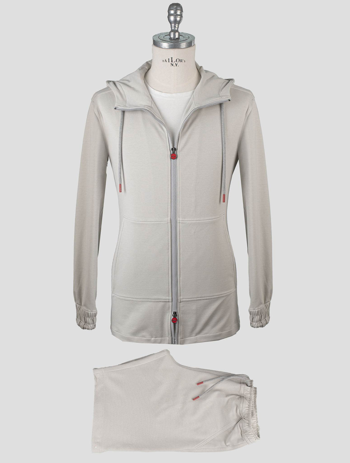 Kiton Kiton Gray Cotton Ea Tracksuit Short Pants Gray 000