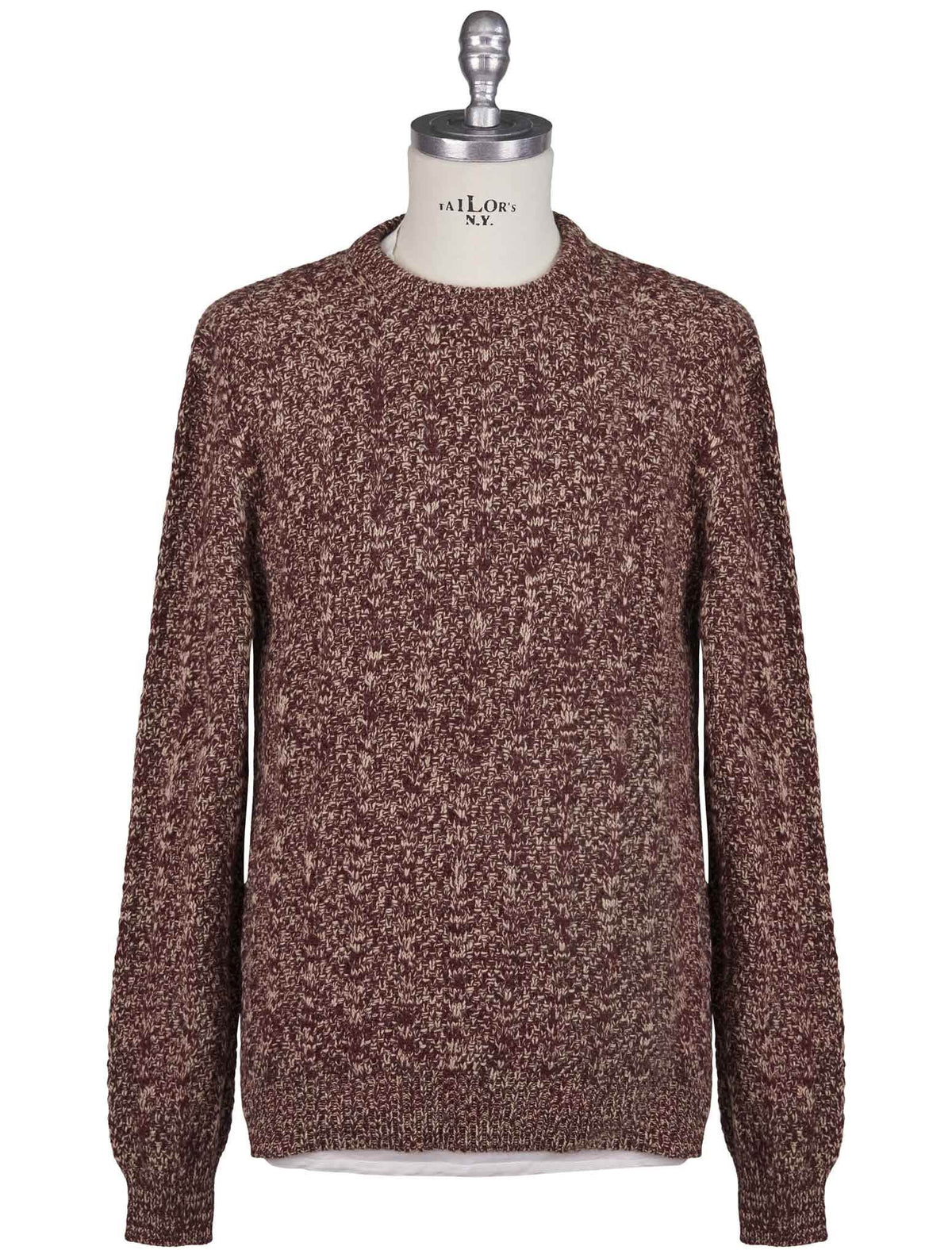 Kiton Kiton Burgundy Beige Vicuna Sweater Crewneck Burgundy / Beige 000