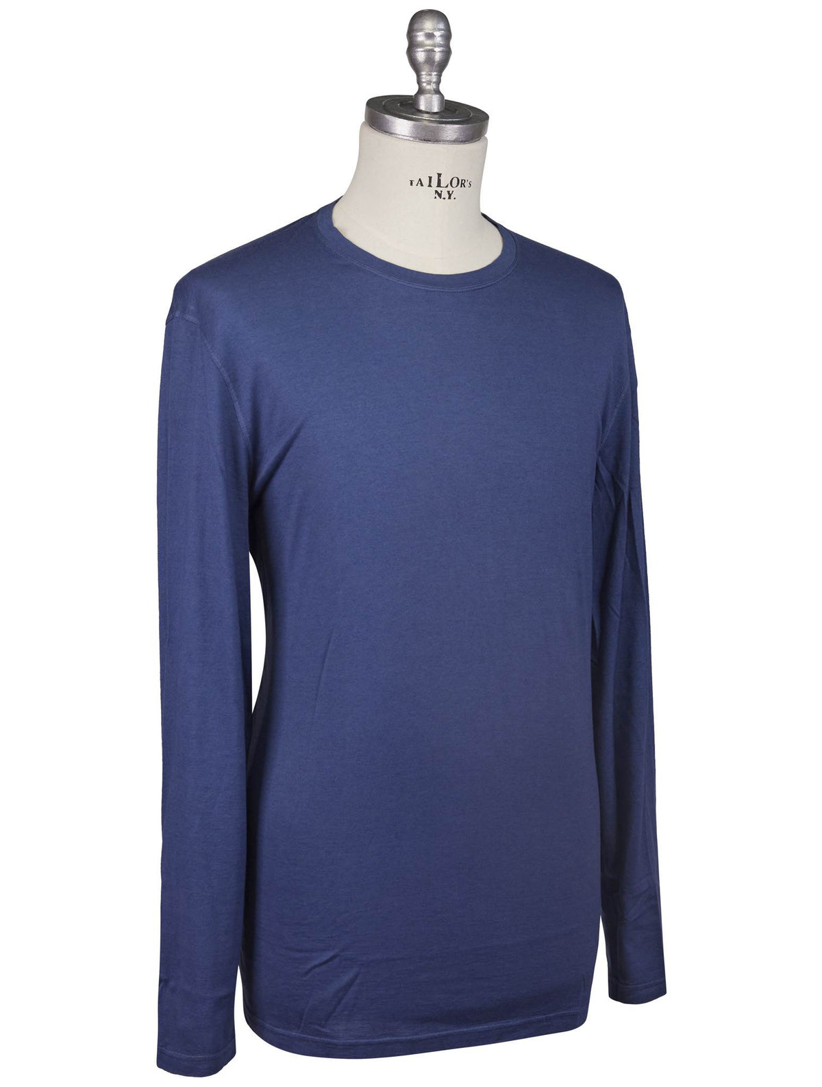 Kiton Kiton Blue Cotton Cashmere Sweater Crewneck Blue 001