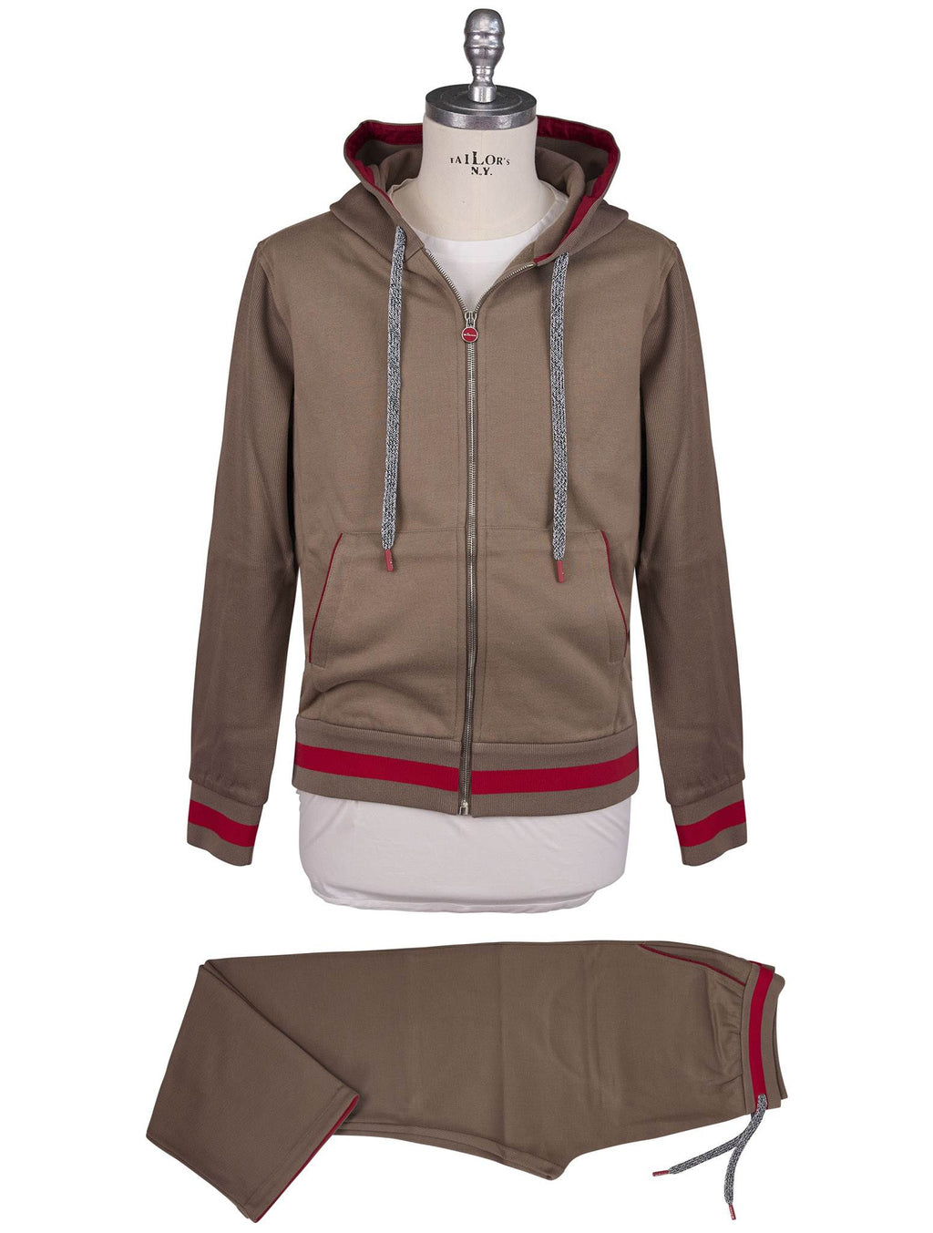 Kiton Brown Cotton Tracksuit